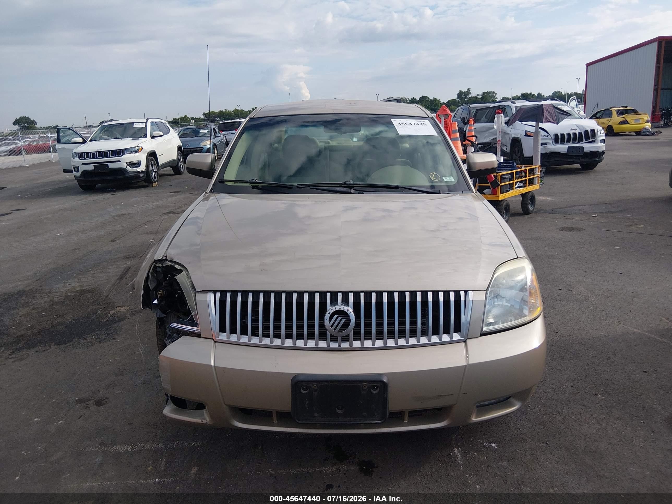 2006 Mercury Montego Luxury Золотой vin: 1MEFM40176G602164