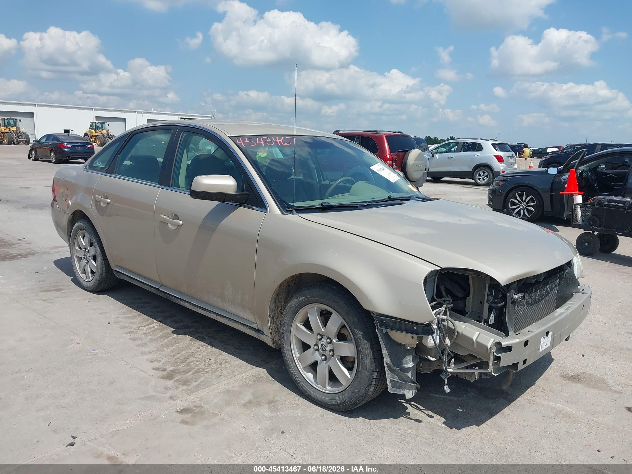 2006 Mercury Montego Luxury Золотой vin: 1MEFM40176G615433