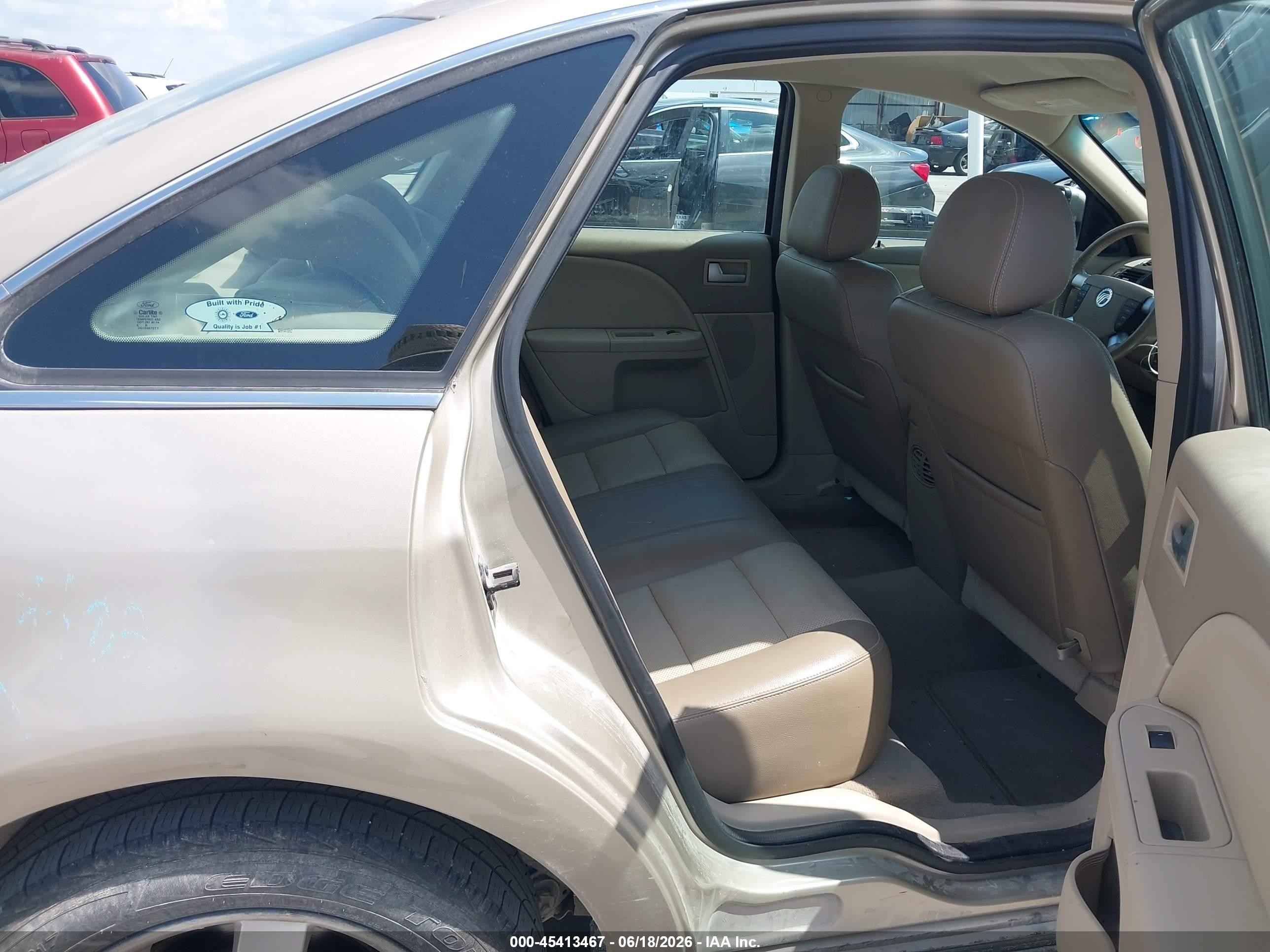 2006 Mercury Montego Luxury Золотой vin: 1MEFM40176G615433