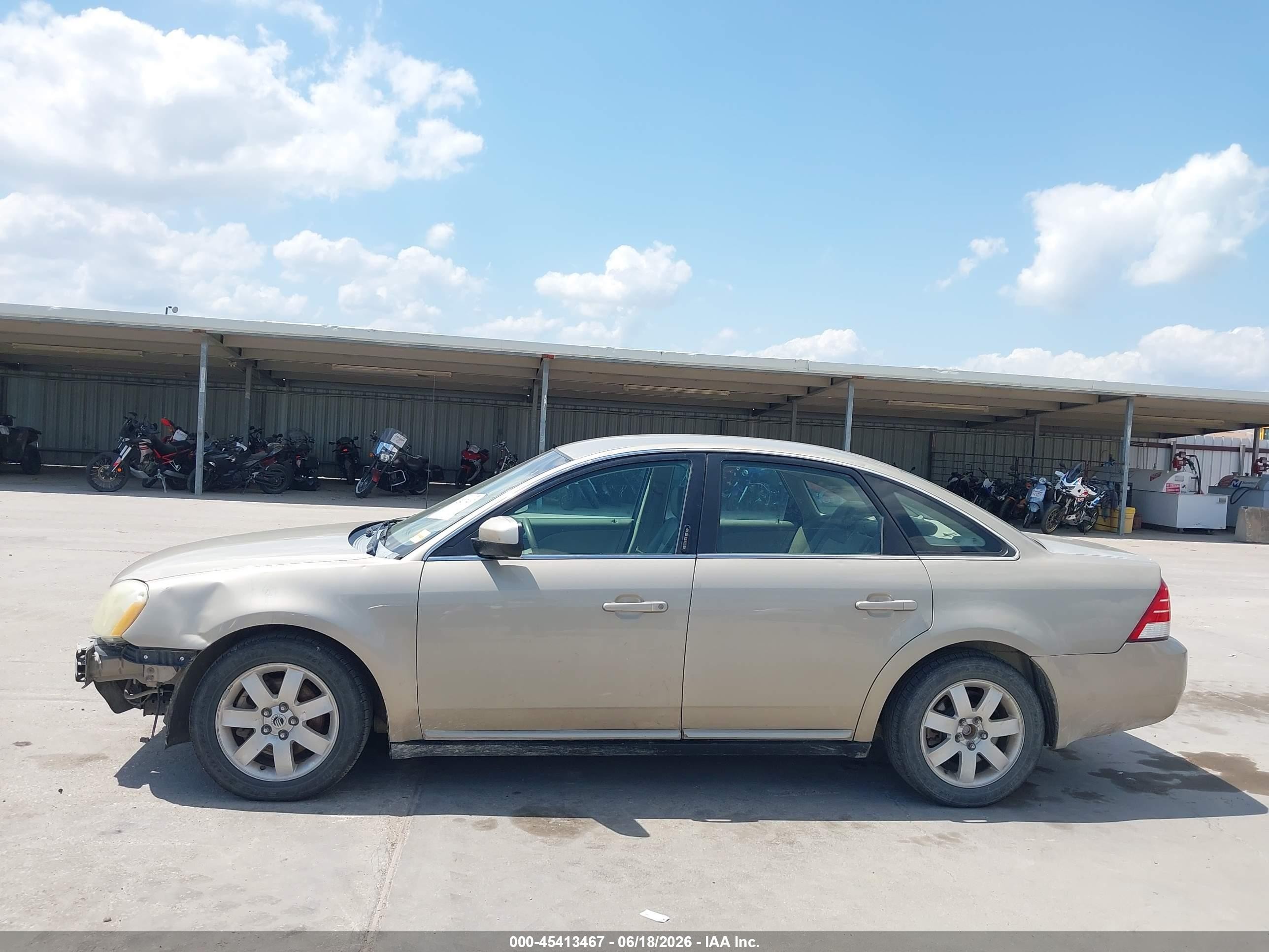 2006 Mercury Montego Luxury Золотой vin: 1MEFM40176G615433