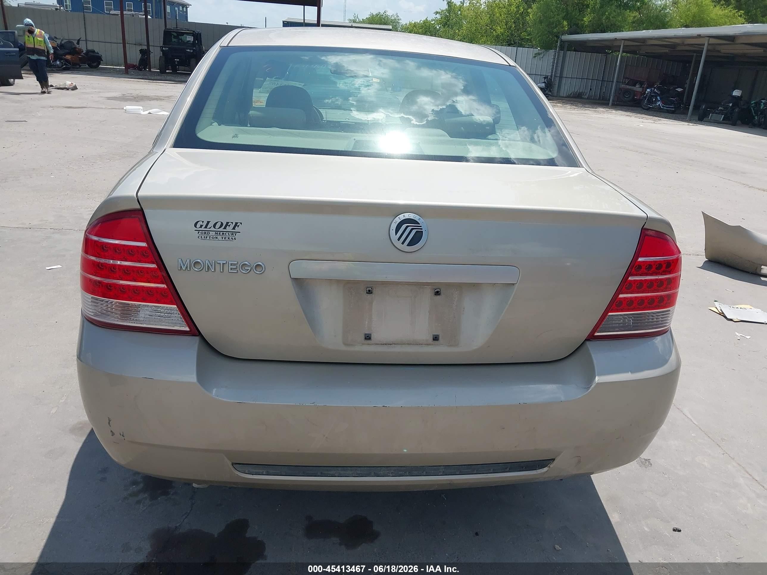 2006 Mercury Montego Luxury Золотой vin: 1MEFM40176G615433
