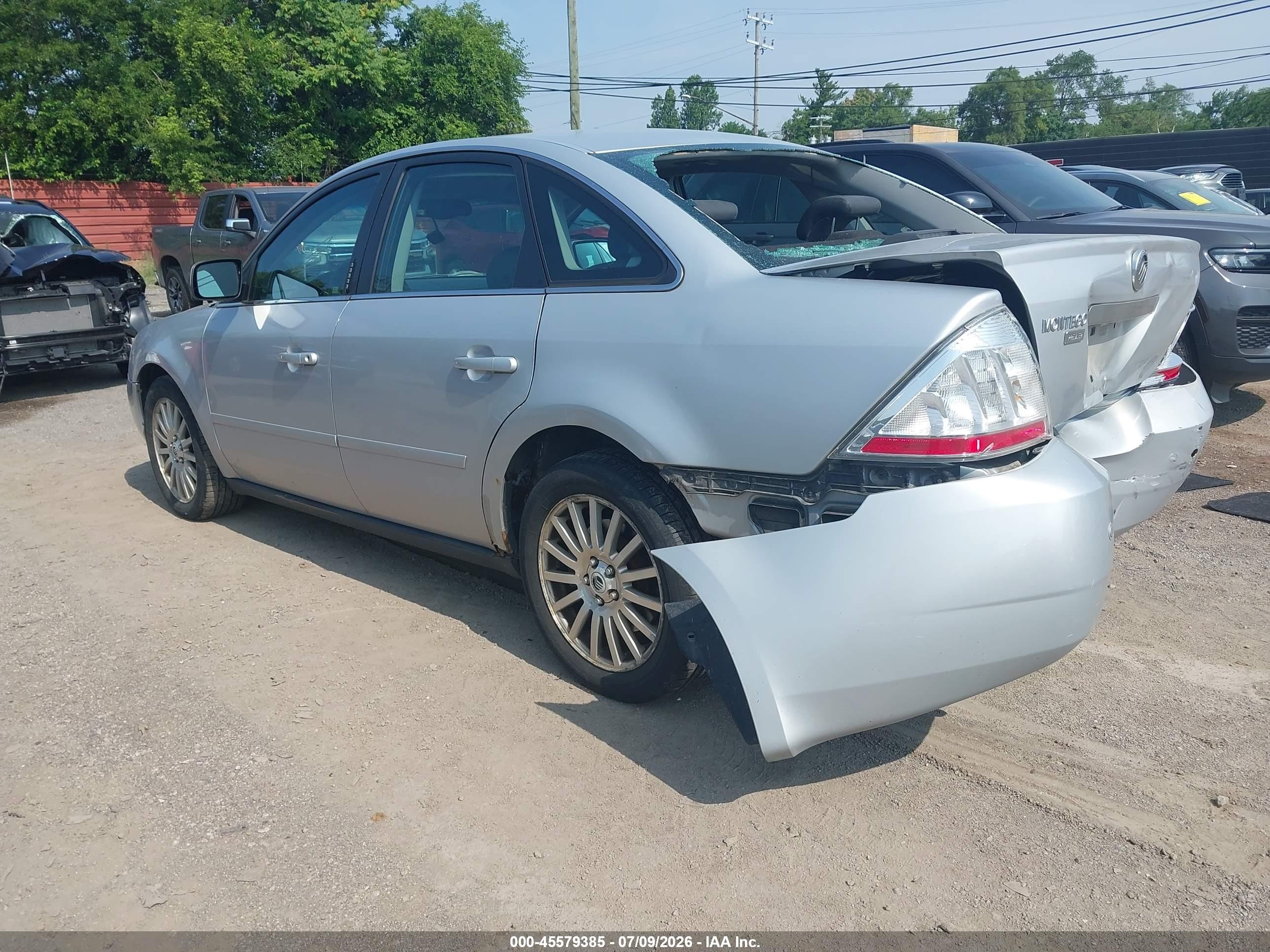 2005 Mercury Montego Premier Silver vin: 1MEFM42115G627251