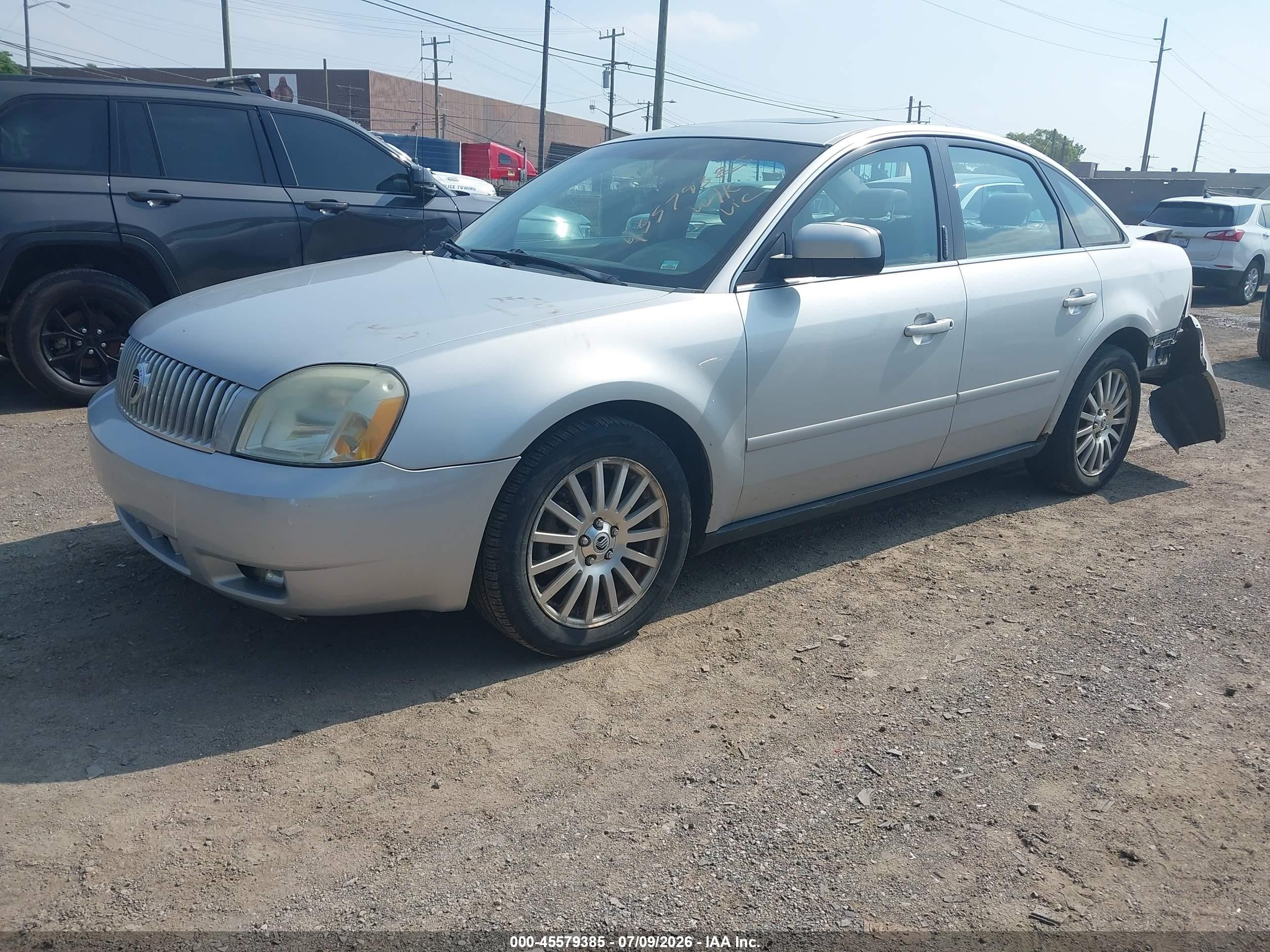 2005 Mercury Montego Premier Silver vin: 1MEFM42115G627251