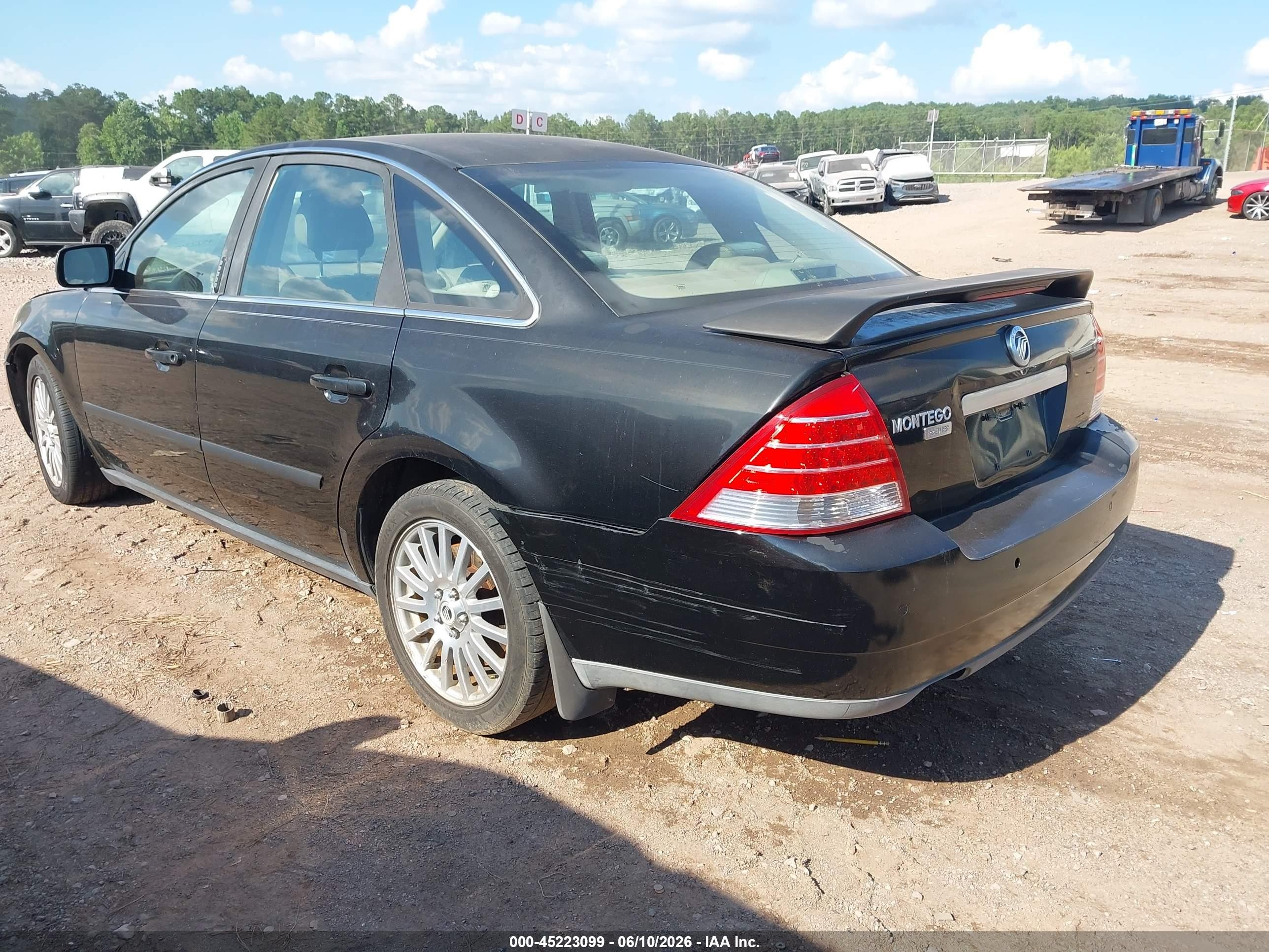 2005 Mercury Montego Premier Черный vin: 1MEFM42155G617192