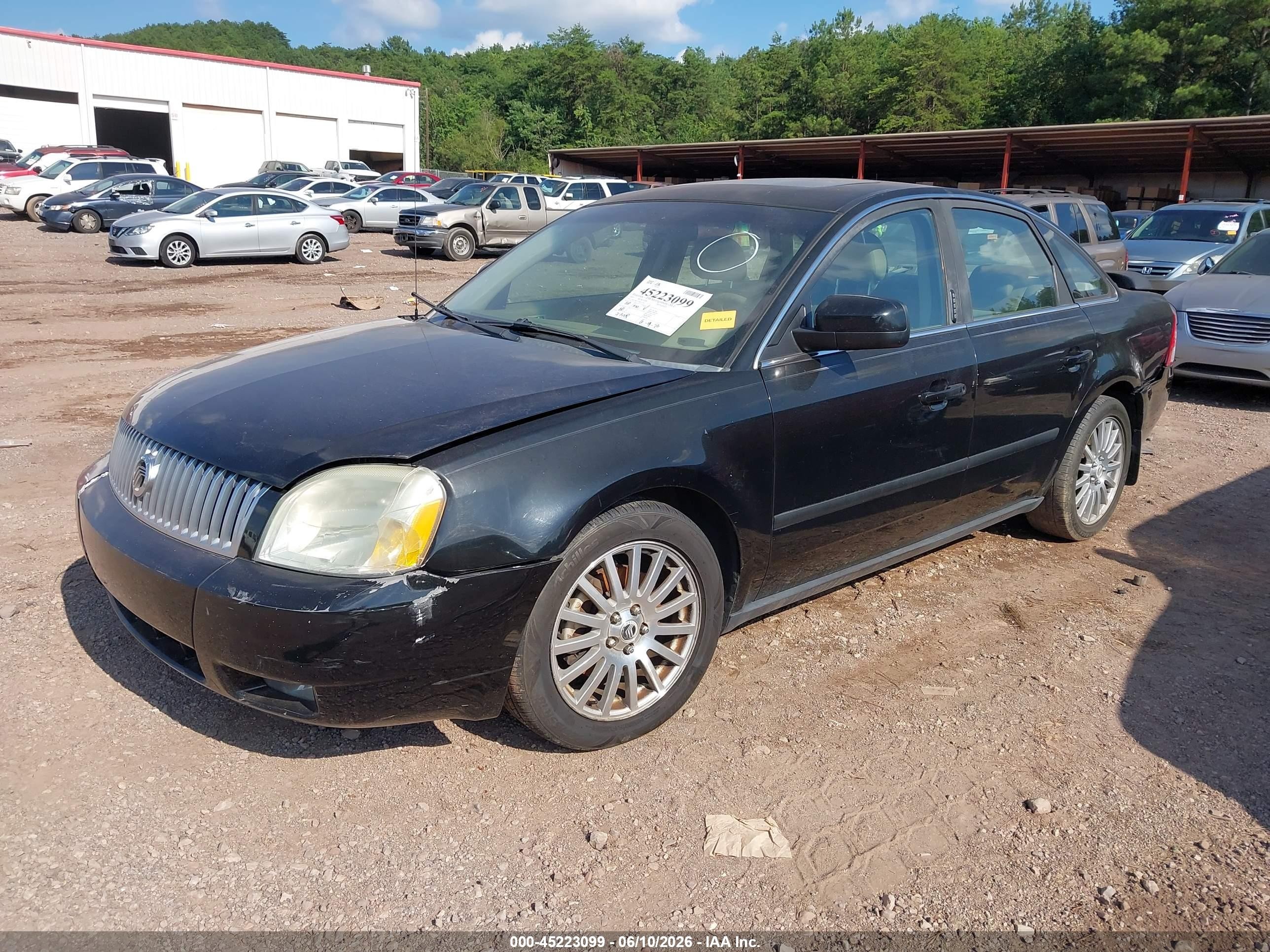2005 Mercury Montego Premier Черный vin: 1MEFM42155G617192