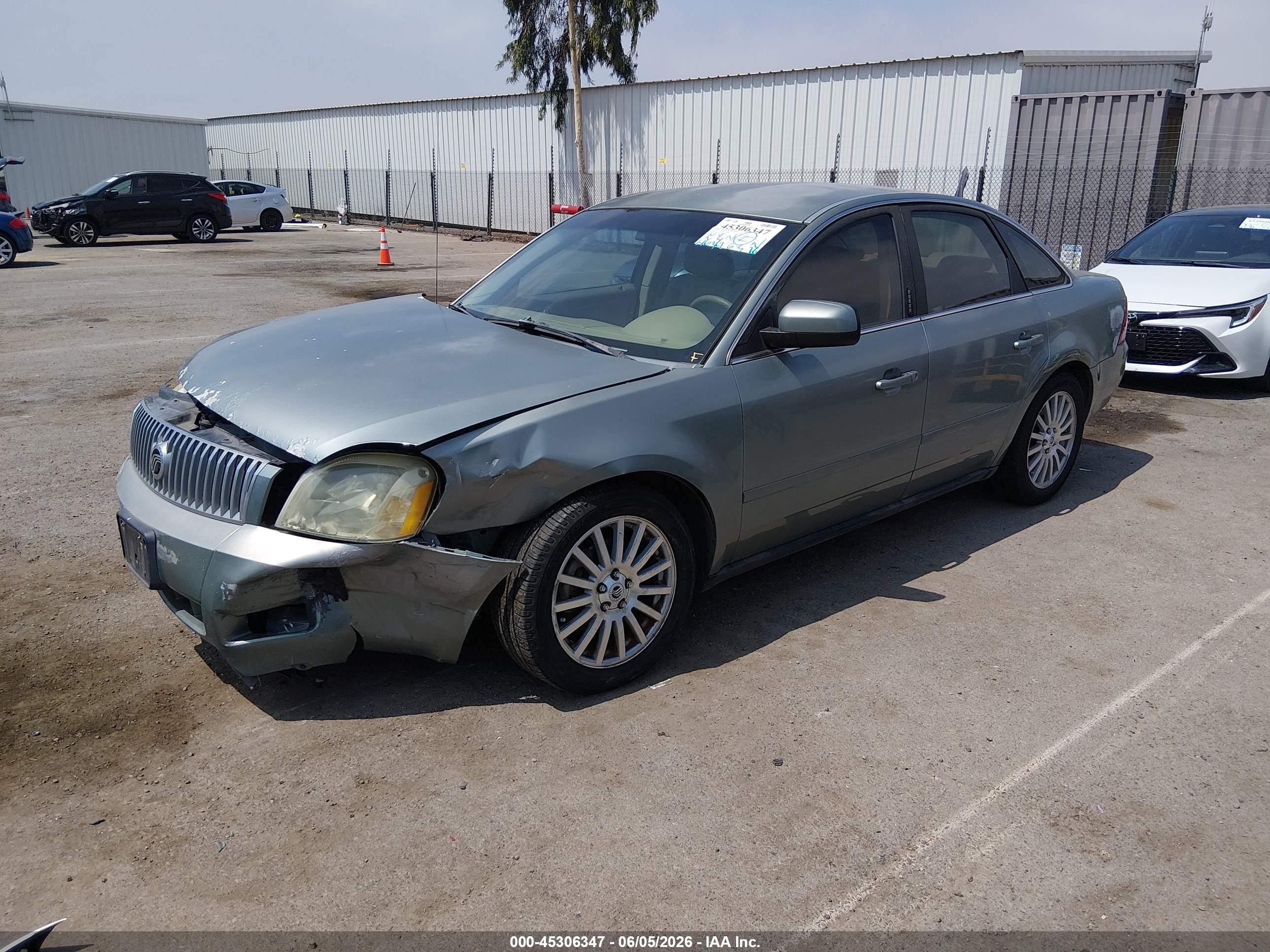 2005 Mercury Montego Premier Серый vin: 1MEFM42185G627876