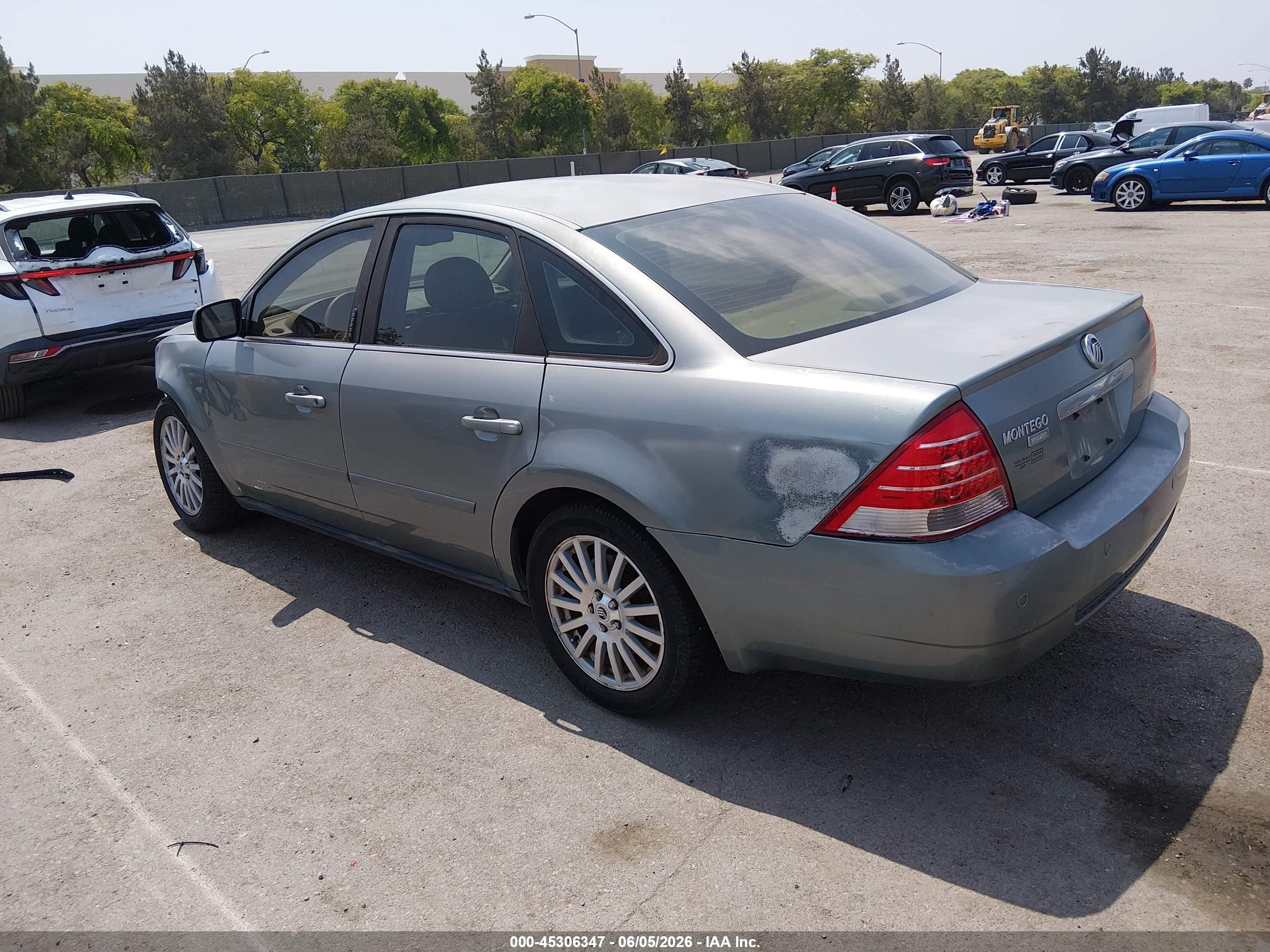 2005 Mercury Montego Premier Серый vin: 1MEFM42185G627876