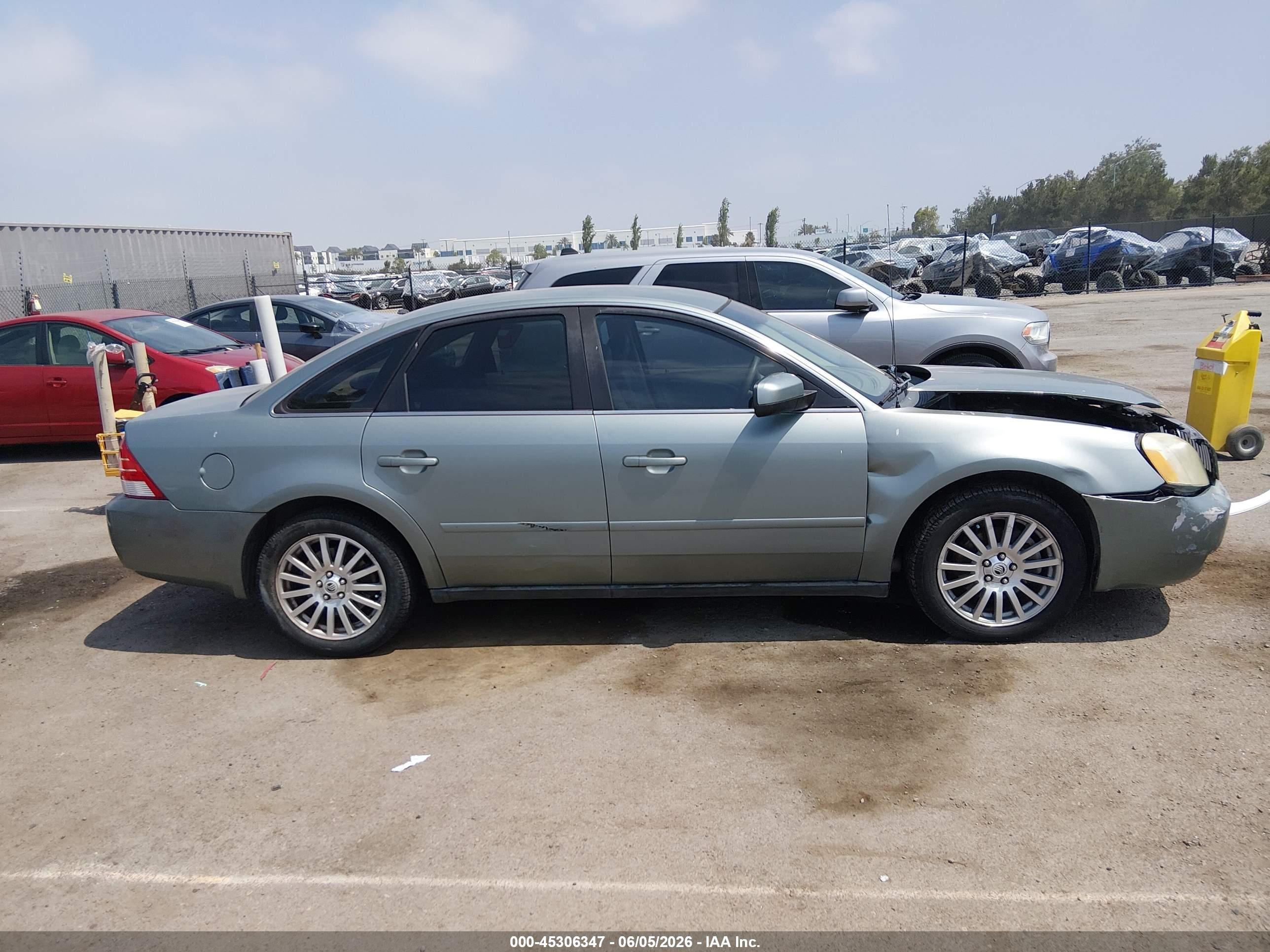 2005 Mercury Montego Premier Серый vin: 1MEFM42185G627876