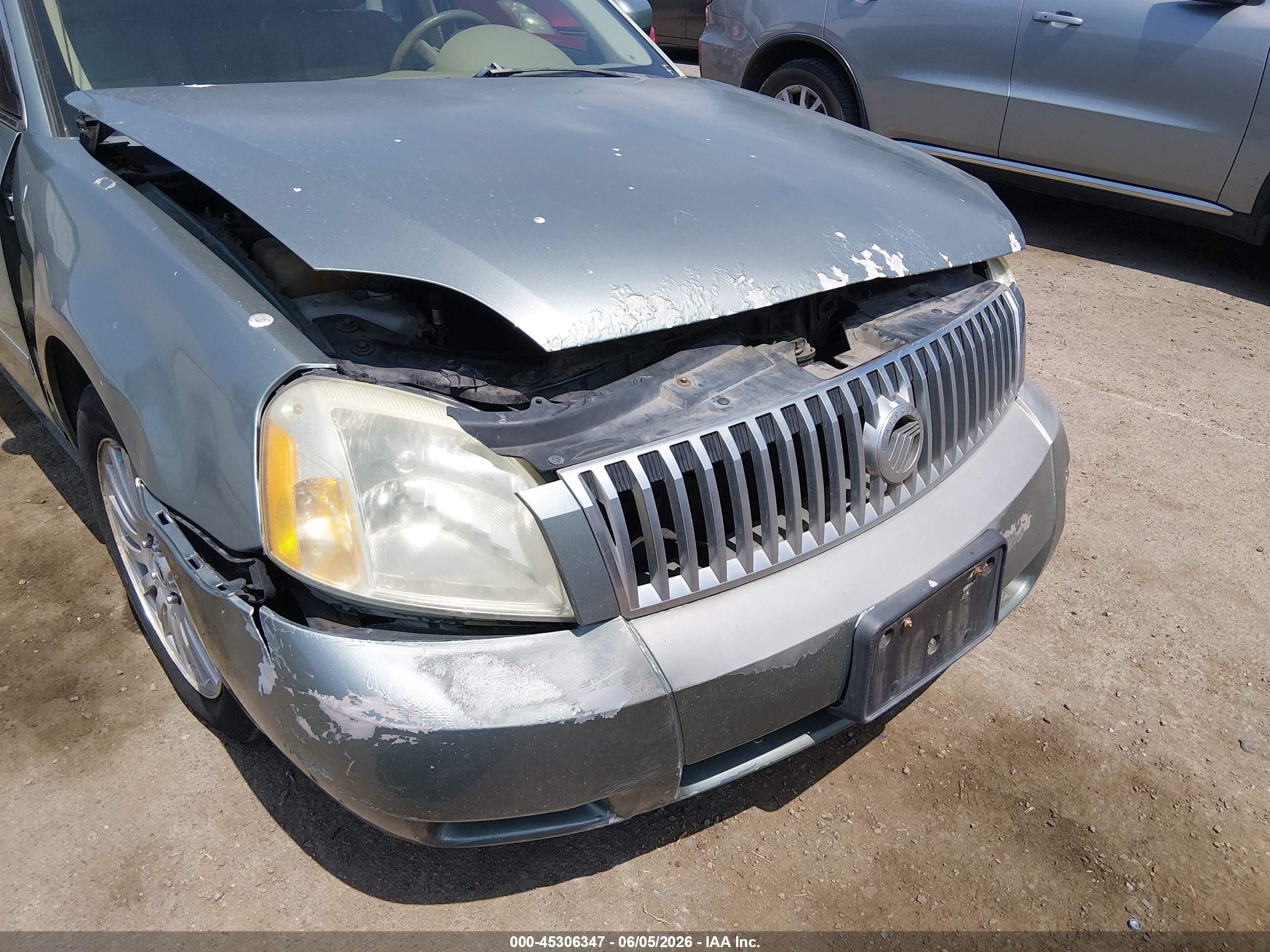 2005 Mercury Montego Premier Серый vin: 1MEFM42185G627876