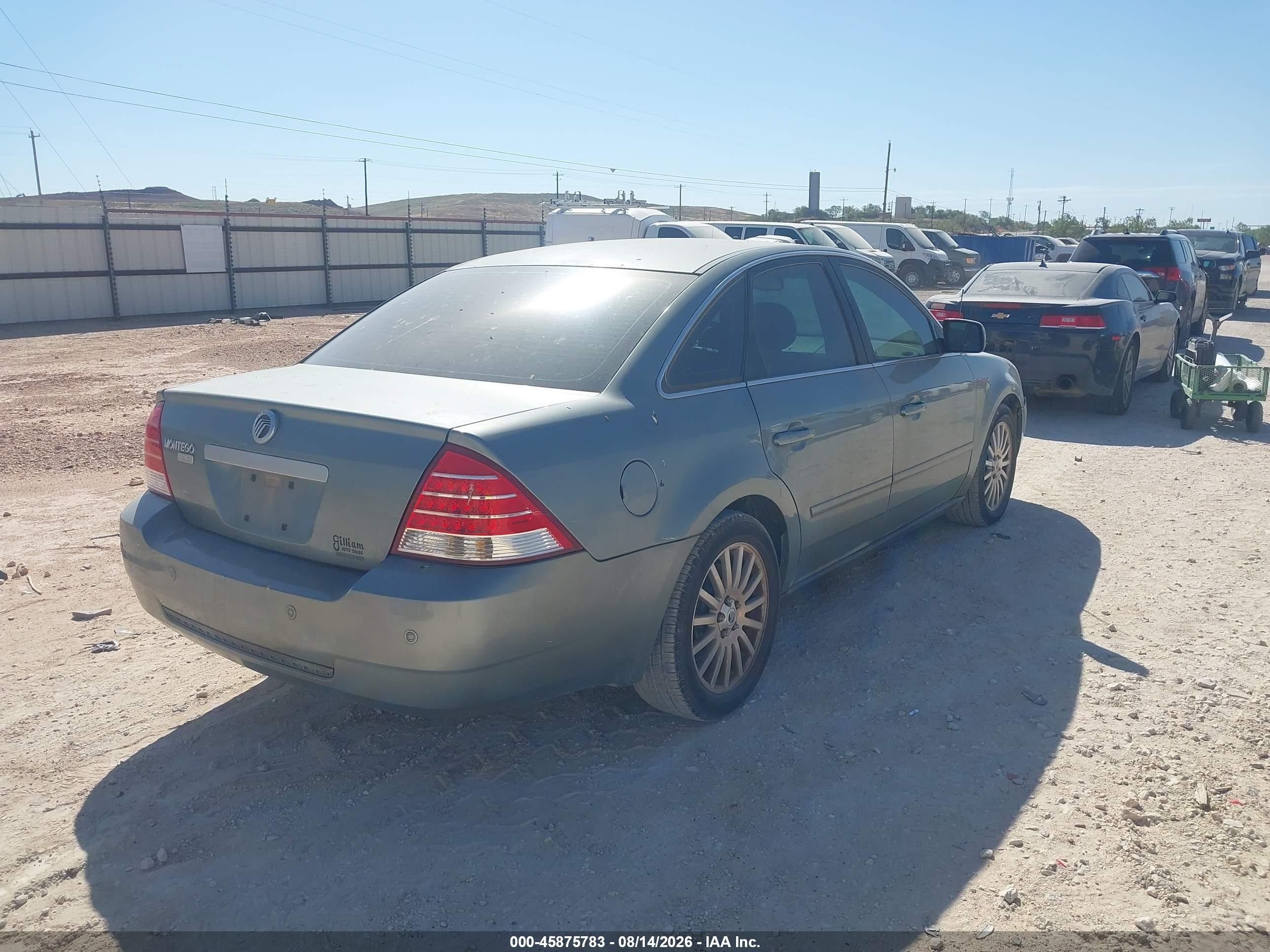 2006 Mercury Montego Premier Gray vin: 1MEFM42186G610349