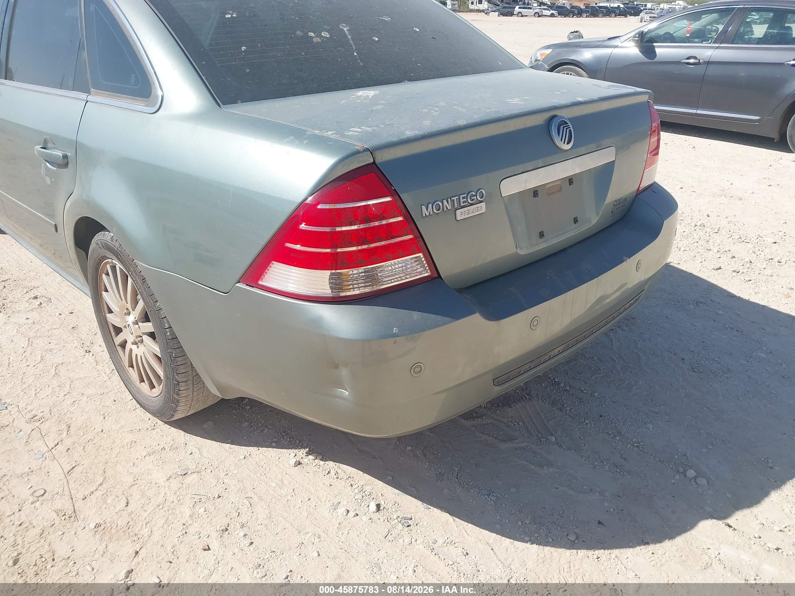 2006 Mercury Montego Premier Gray vin: 1MEFM42186G610349