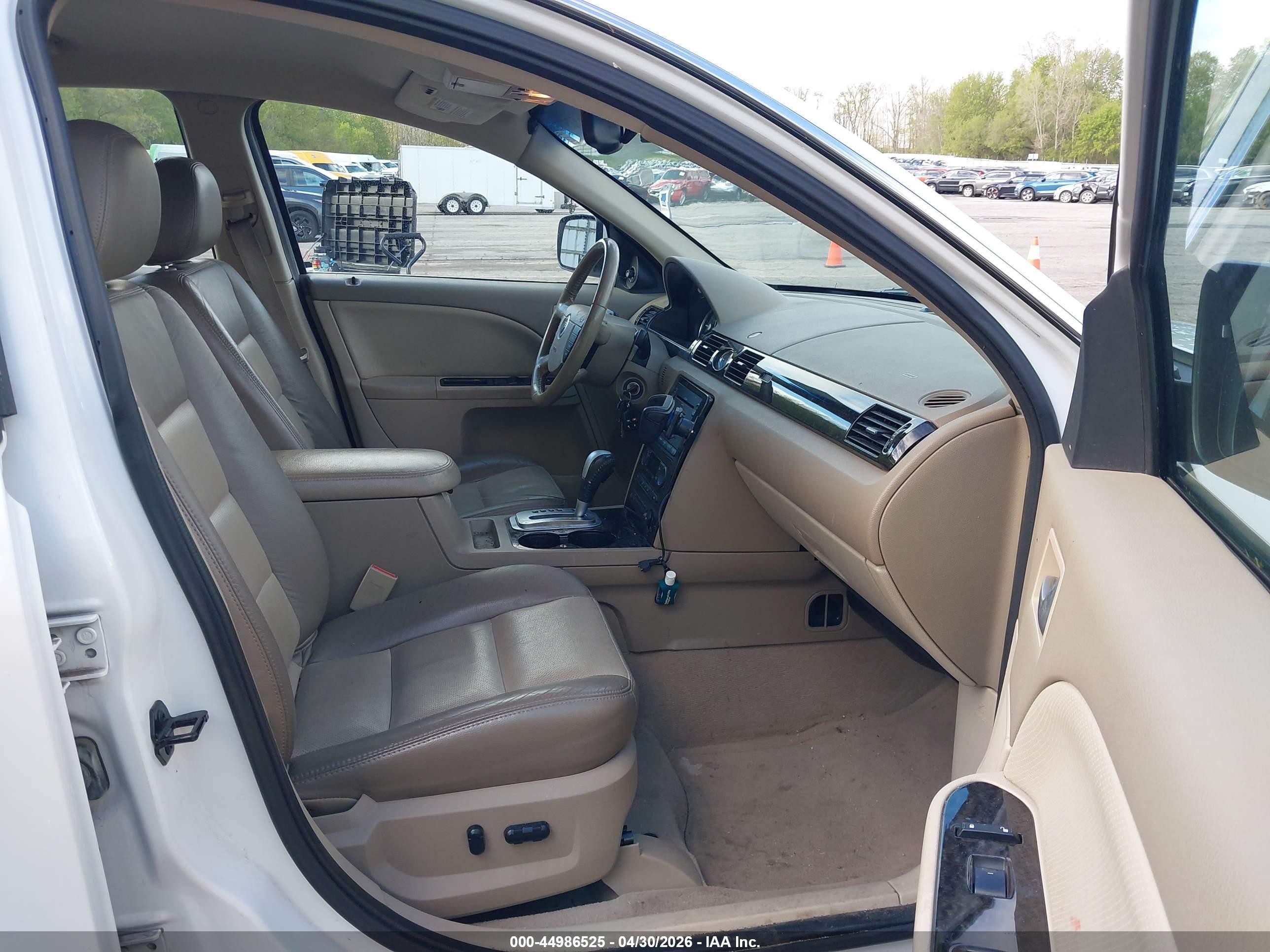 2005 Mercury Montego Premier White vin: 1MEFM42195G626946