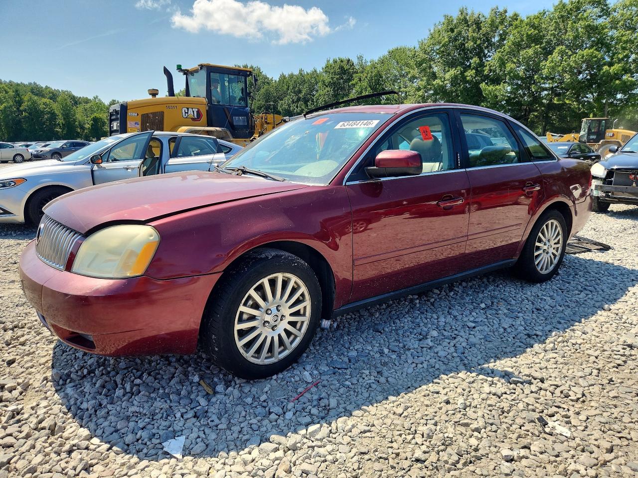 2005 Mercury Montego Premier Burgundy vin: 1MEFM43115G622713