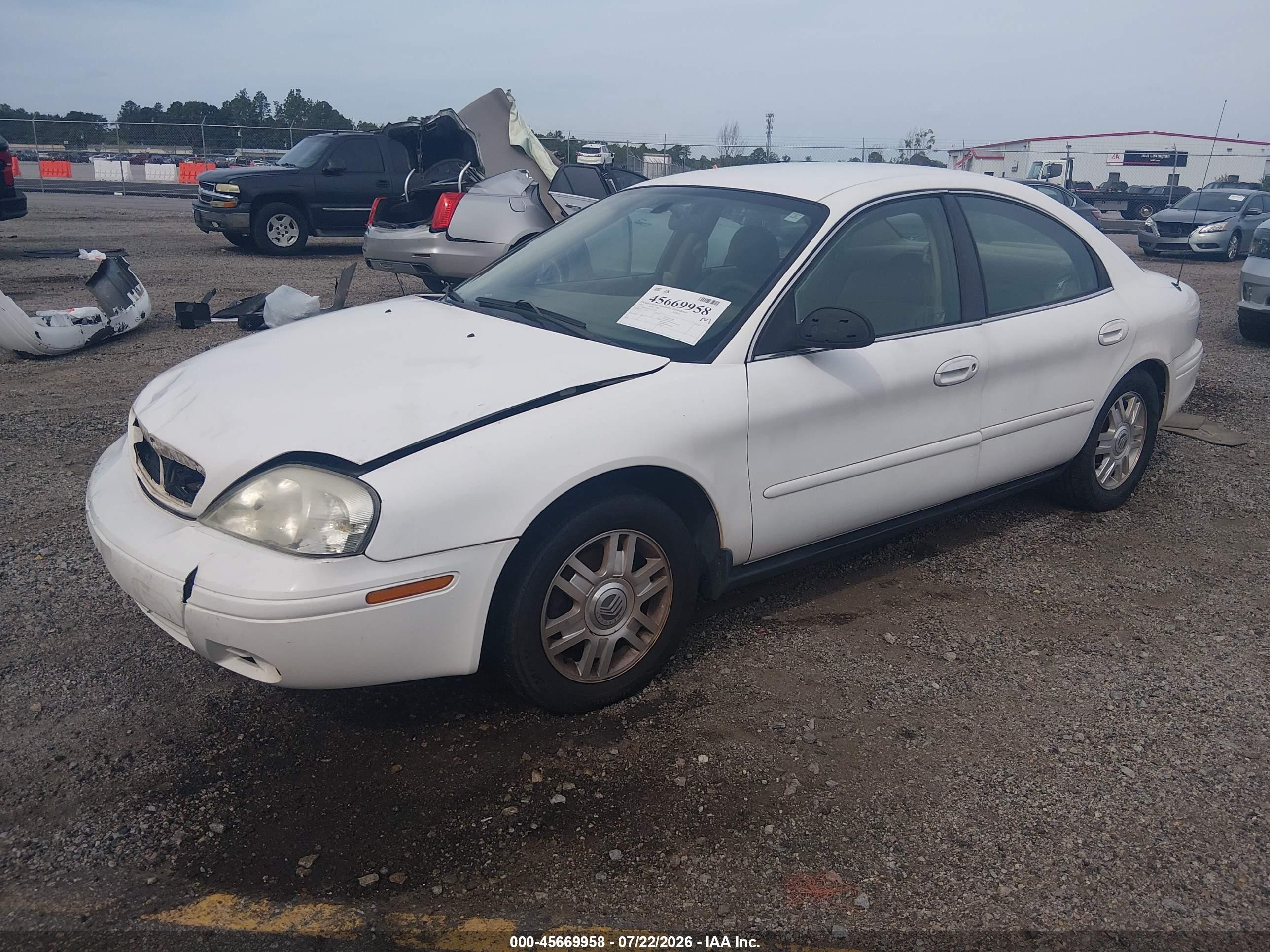 2005 Mercury Sable Gs White vin: 1MEFM50275A635584