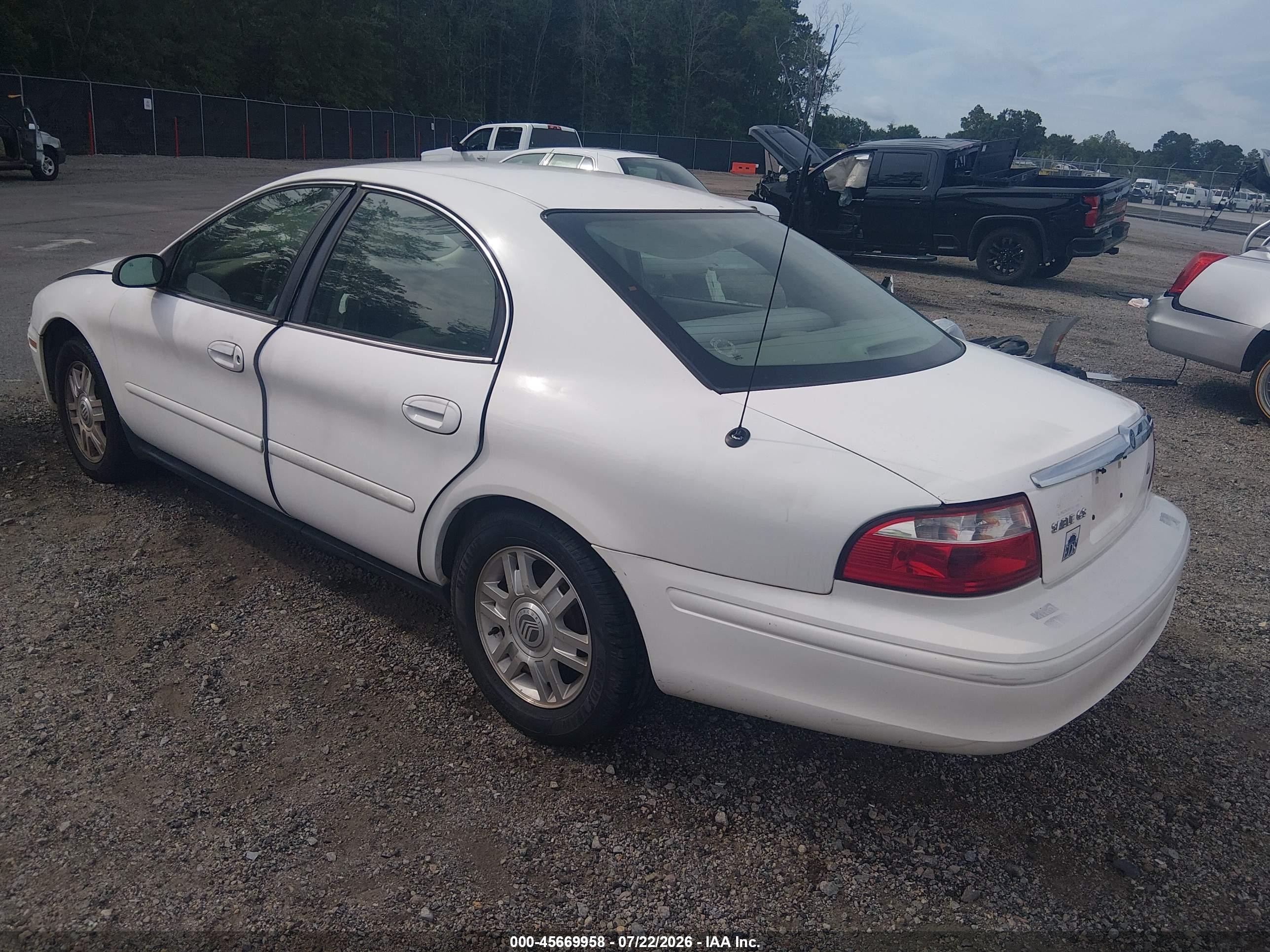 2005 Mercury Sable Gs White vin: 1MEFM50275A635584