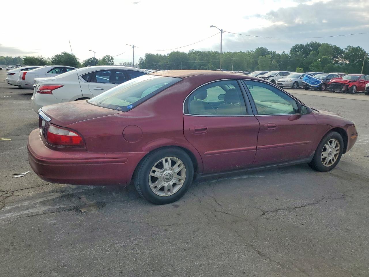 2005 Mercury Sable Gs Burgundy vin: 1MEFM502X5A625471