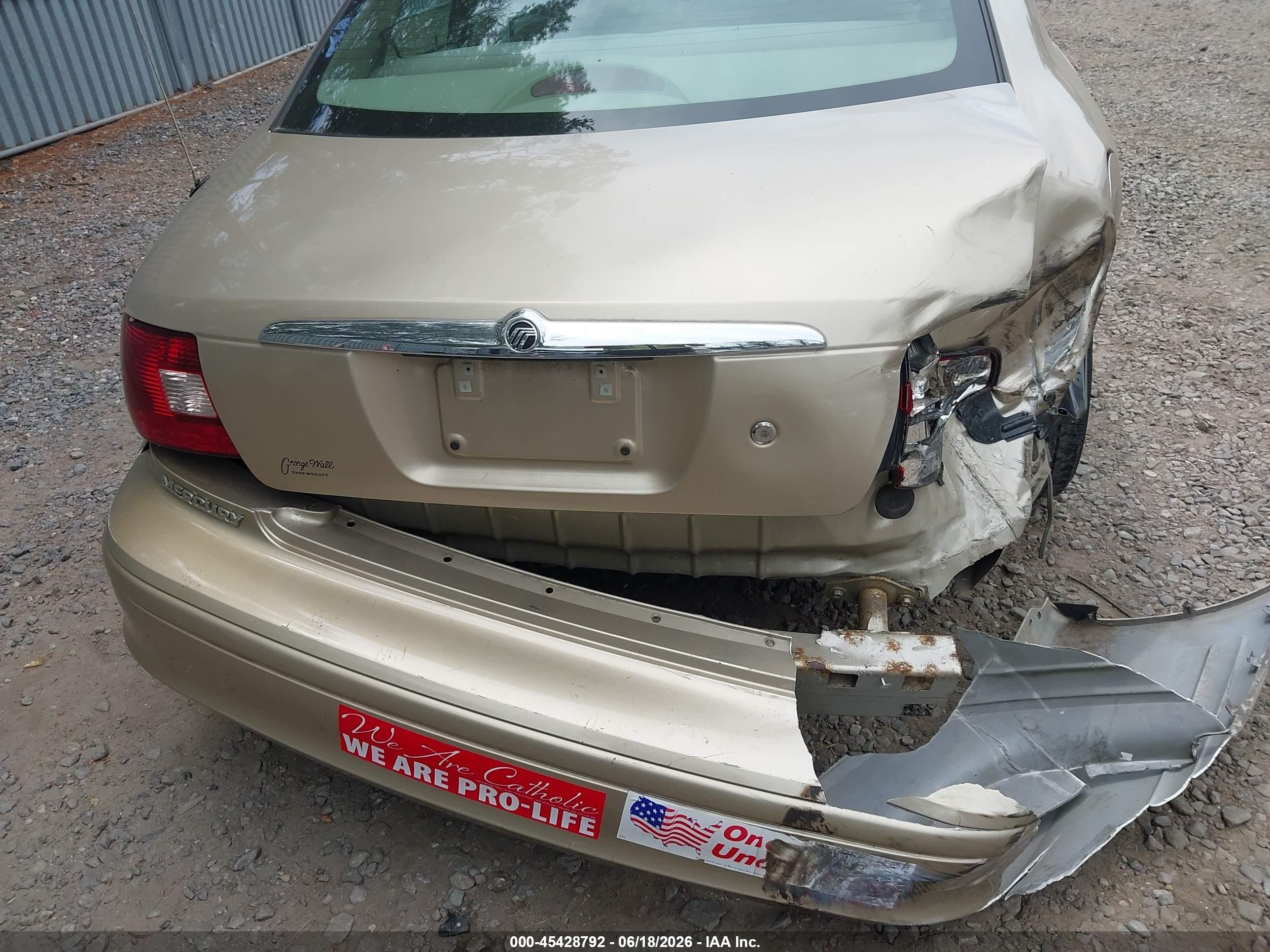 2001 Mercury Sable Gs Tan vin: 1MEFM50U11A635673
