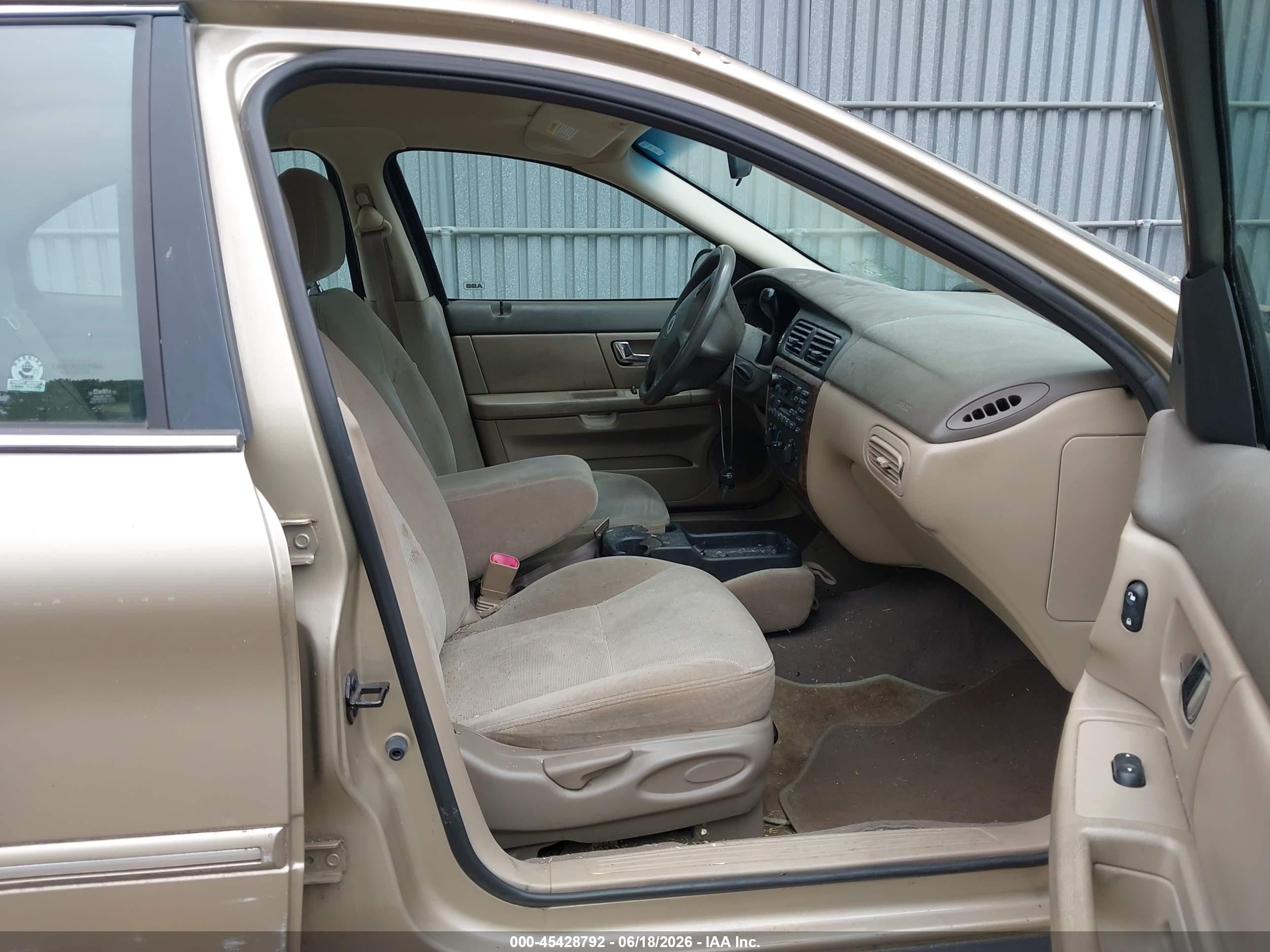 2001 Mercury Sable Gs Tan vin: 1MEFM50U11A635673