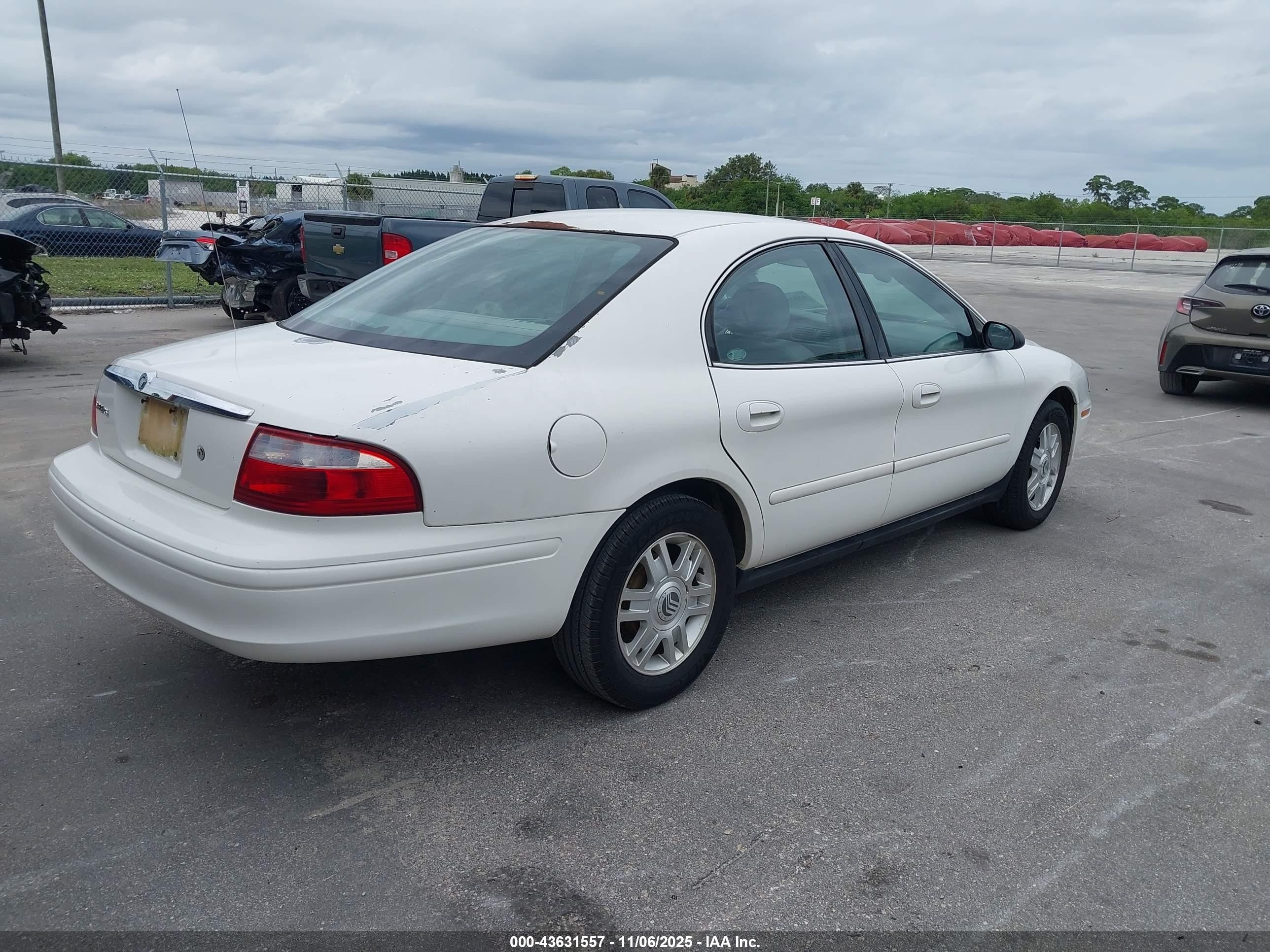 2004 Mercury Sable Gs White vin: 1MEFM50U14A615430