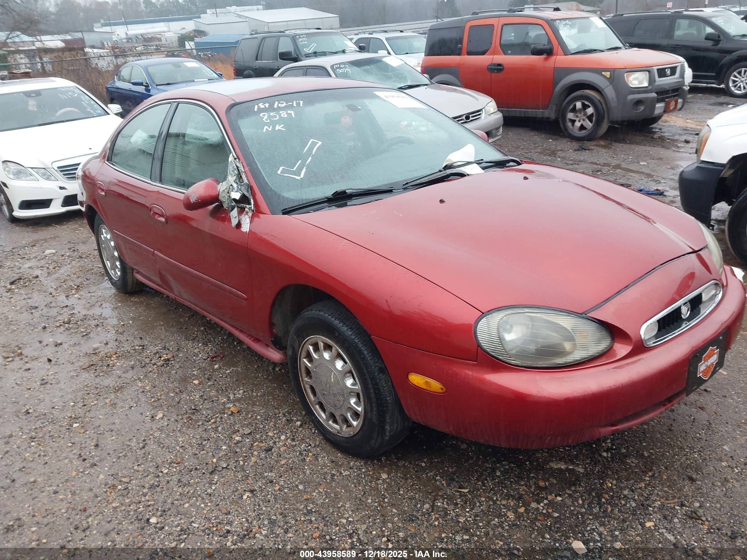 1999 Mercury Sable Gs Бордовый vin: 1MEFM50U2XA643497