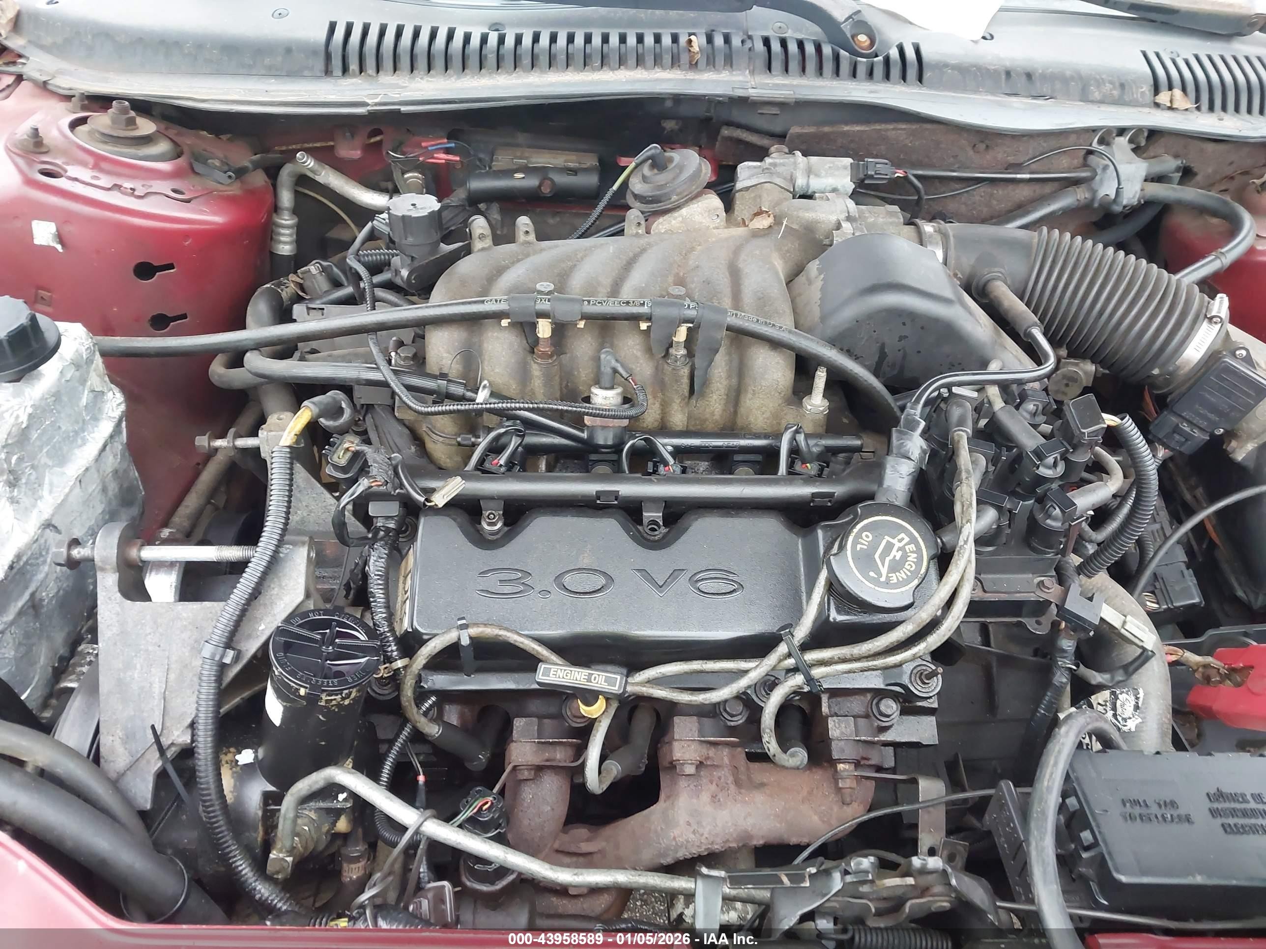 1999 Mercury Sable Gs Бордовый vin: 1MEFM50U2XA643497