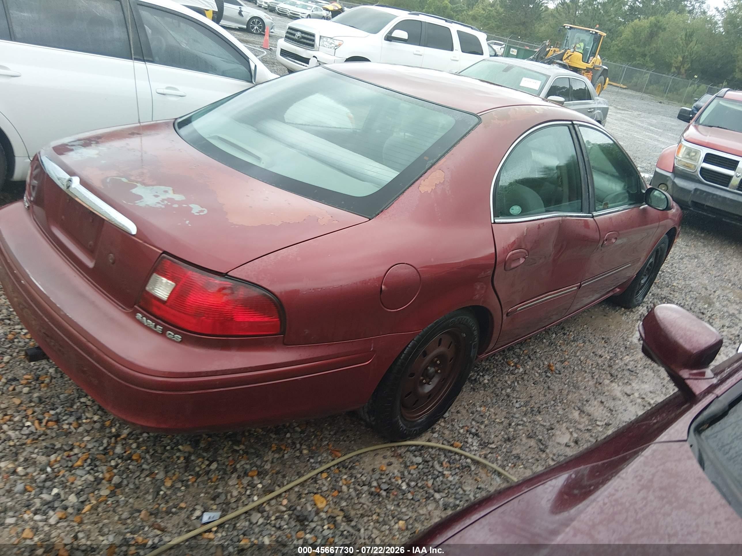2002 Mercury Sable Gs Maroon vin: 1MEFM50U62A600855