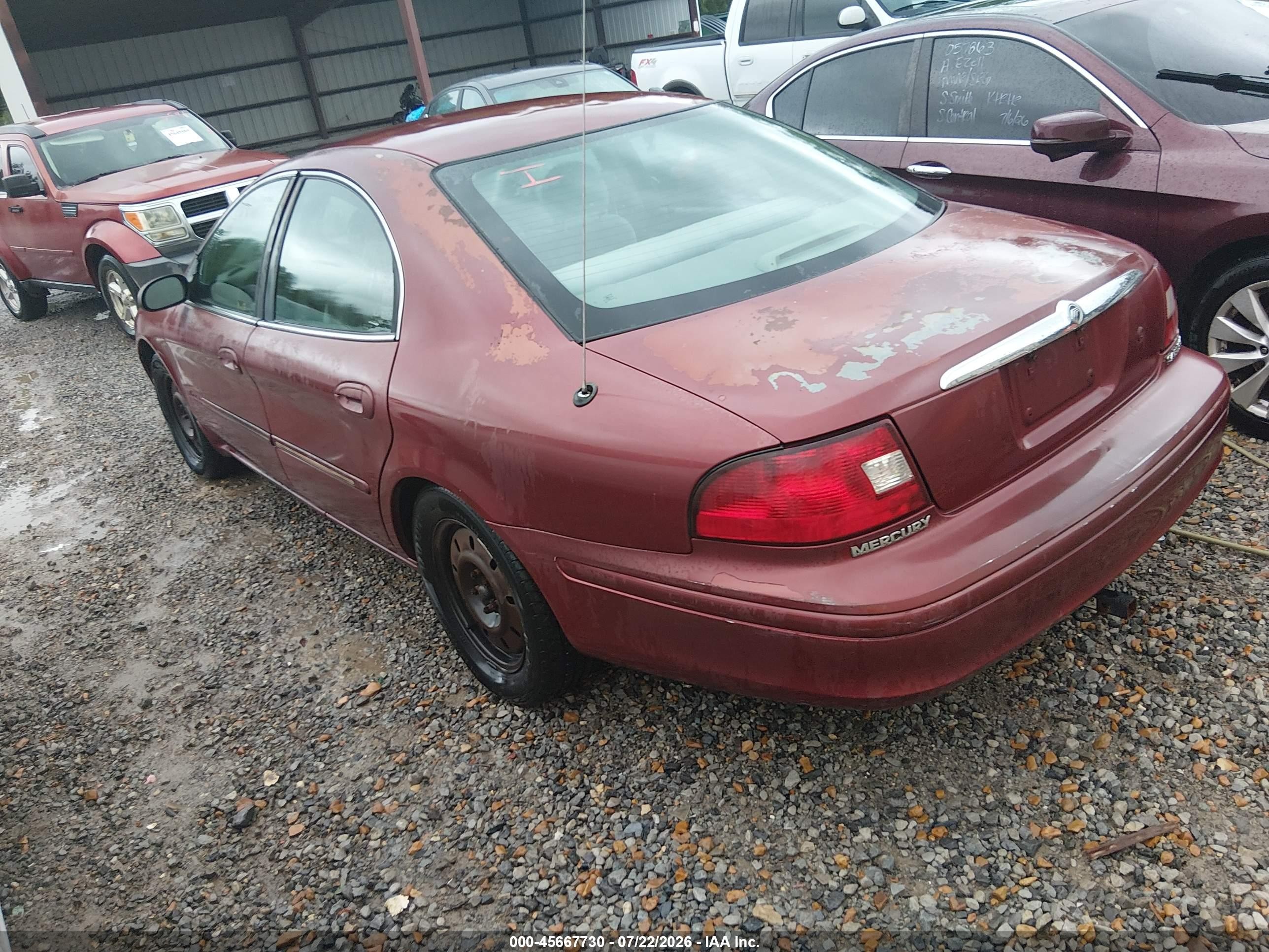 2002 Mercury Sable Gs Maroon vin: 1MEFM50U62A600855
