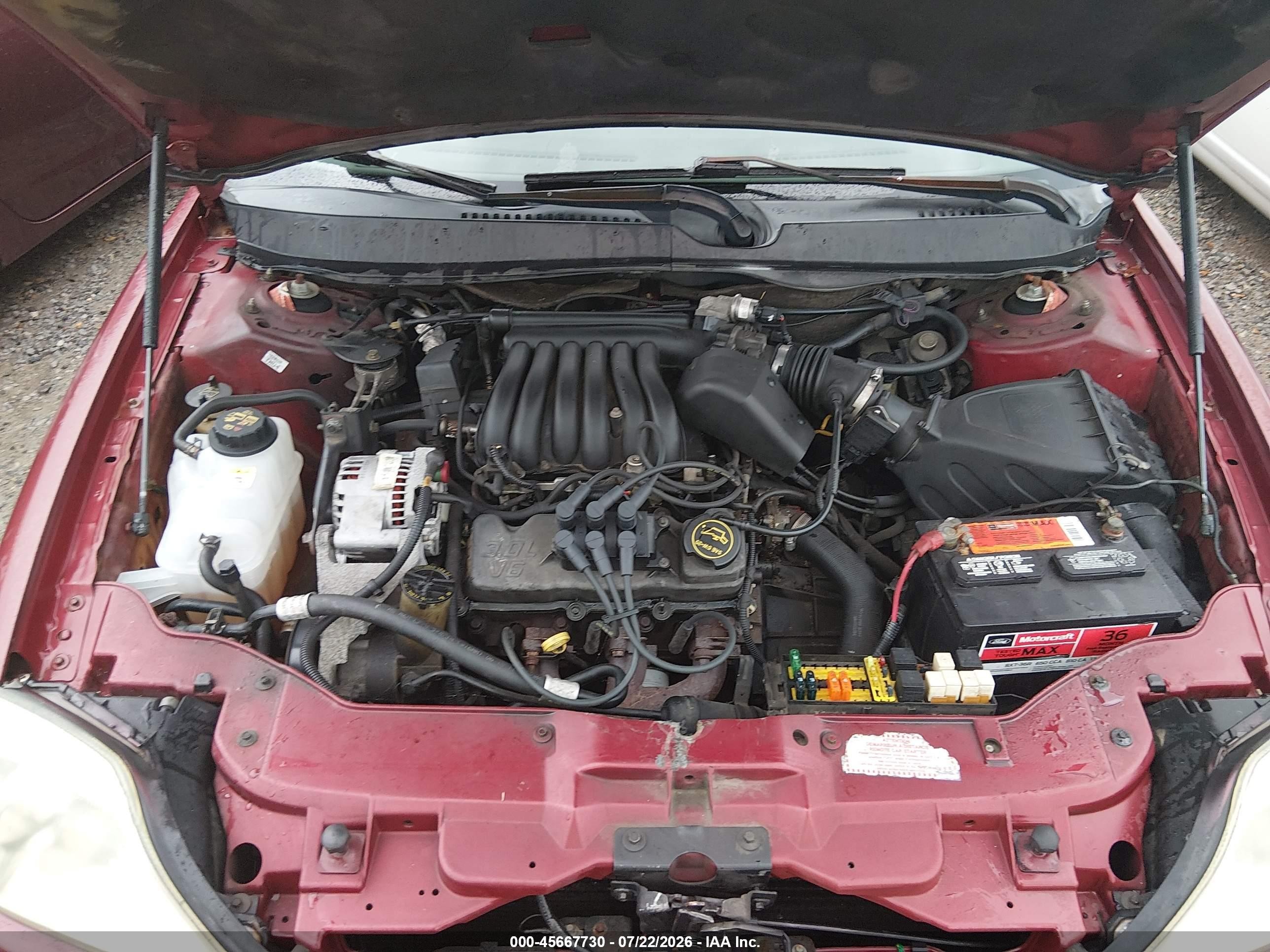 2002 Mercury Sable Gs Maroon vin: 1MEFM50U62A600855