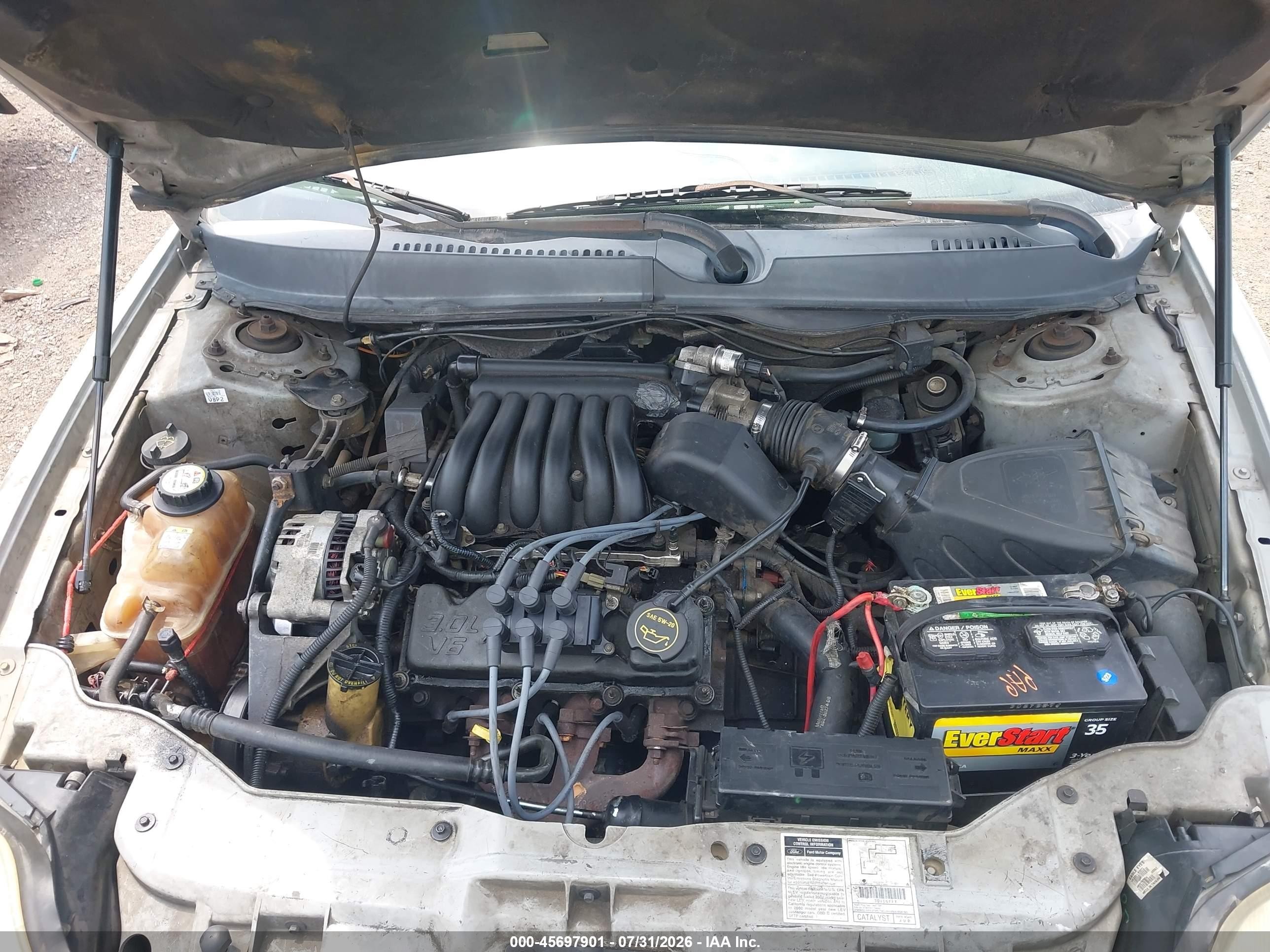 2002 Mercury Sable Gs Silver vin: 1MEFM50U72A628910