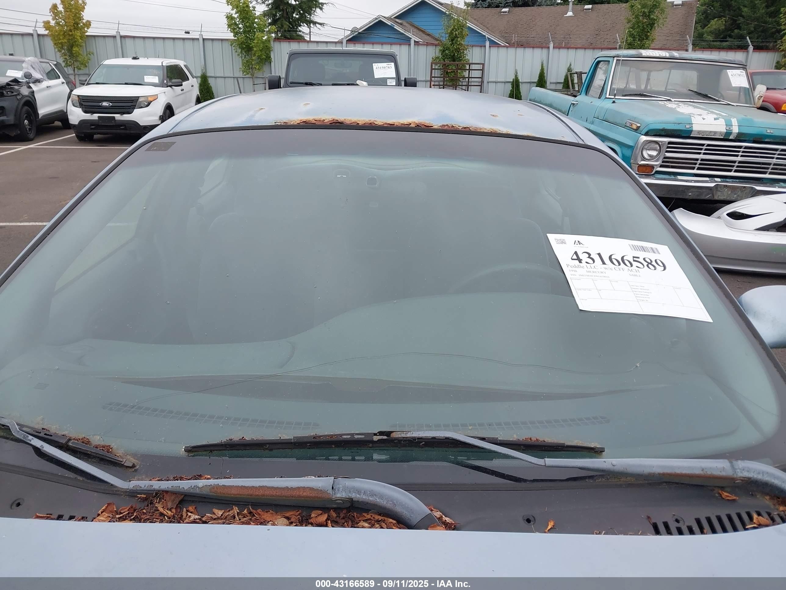 1998 Mercury Sable Gs/ls Light Blue vin: 1MEFM50U8WG638056