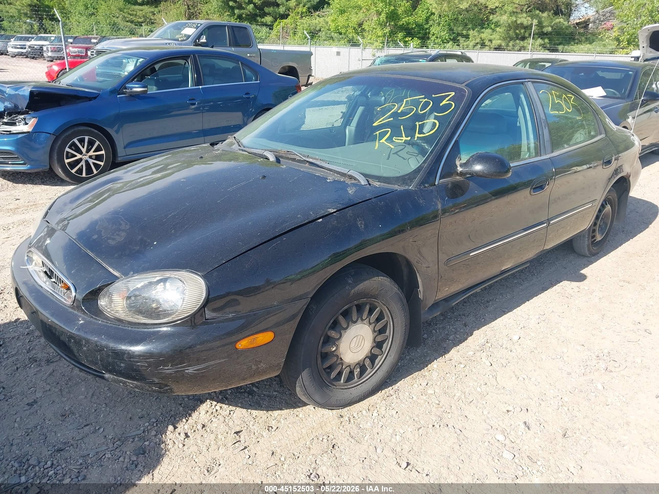 1998 Mercury Sable Gs/ls Black vin: 1MEFM50U8WG652054