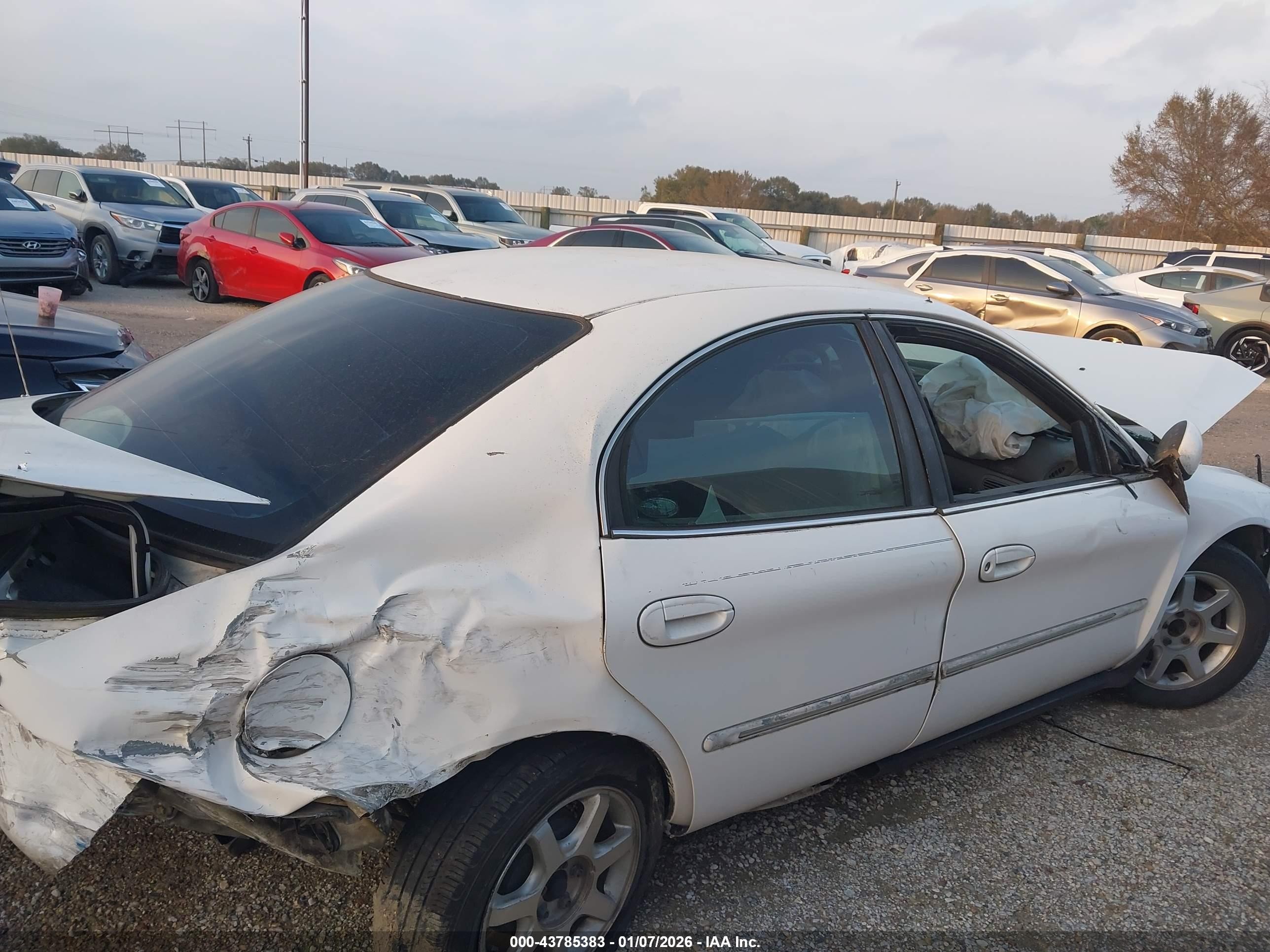 2001 Mercury Sable Ls White vin: 1MEFM53211A649096