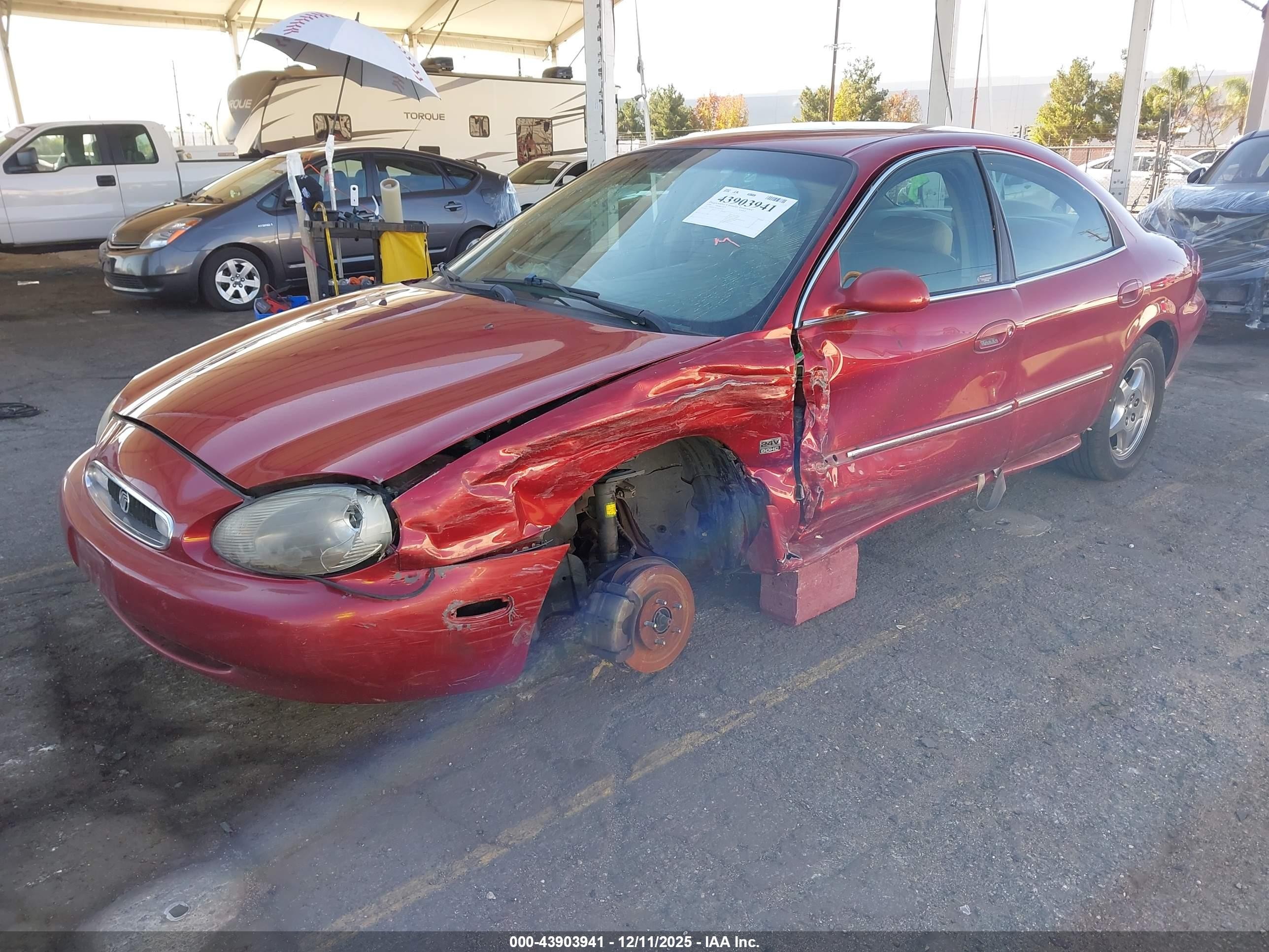 1999 Mercury Sable Ls Red vin: 1MEFM53S1XG618761