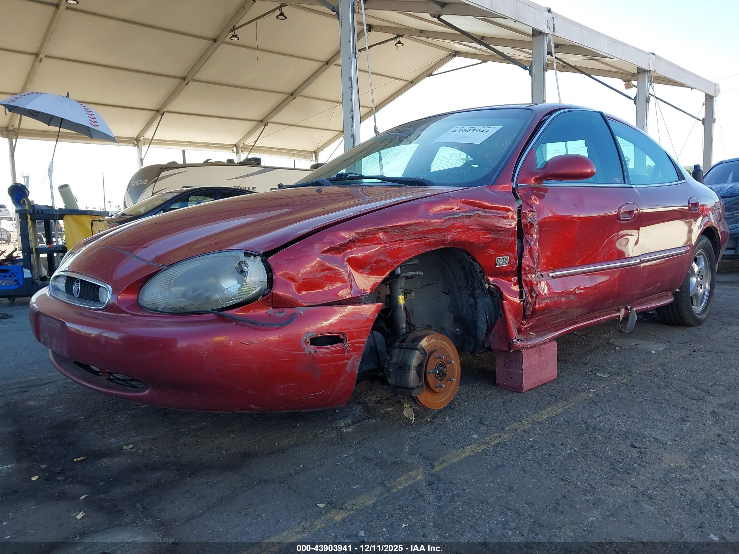 1999 Mercury Sable Ls Red vin: 1MEFM53S1XG618761