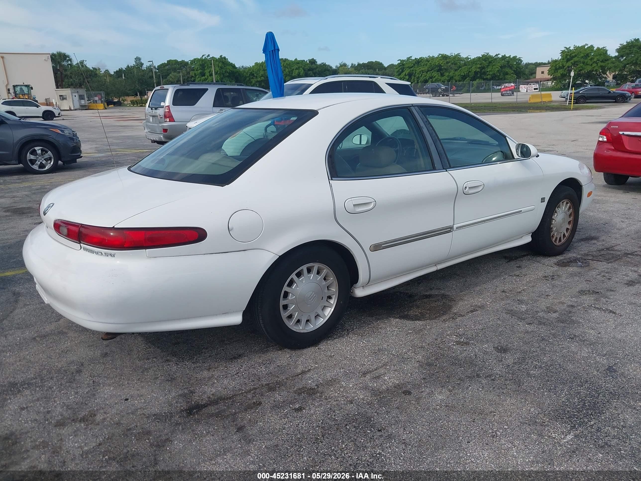 1999 Mercury Sable Ls White vin: 1MEFM53S3XG662910