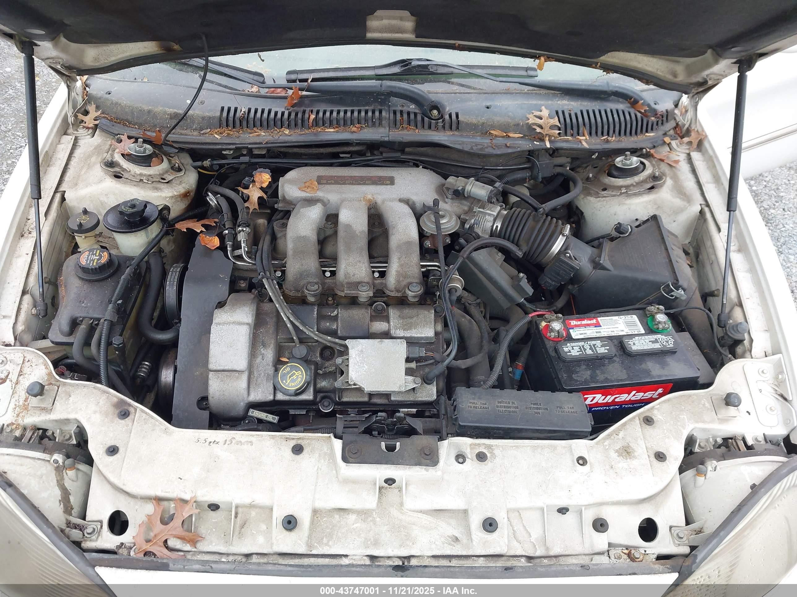 1999 Mercury Sable Ls White vin: 1MEFM53S5XA644055