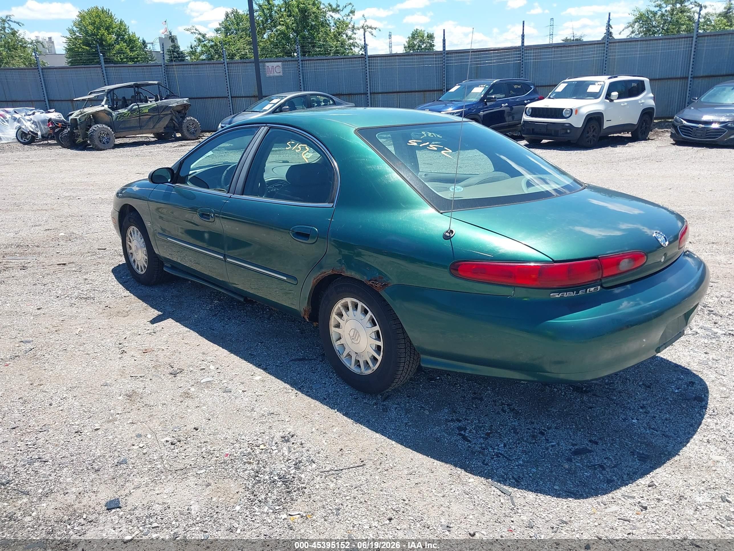 1999 Mercury Sable Ls Green vin: 1MEFM53S8XG658741
