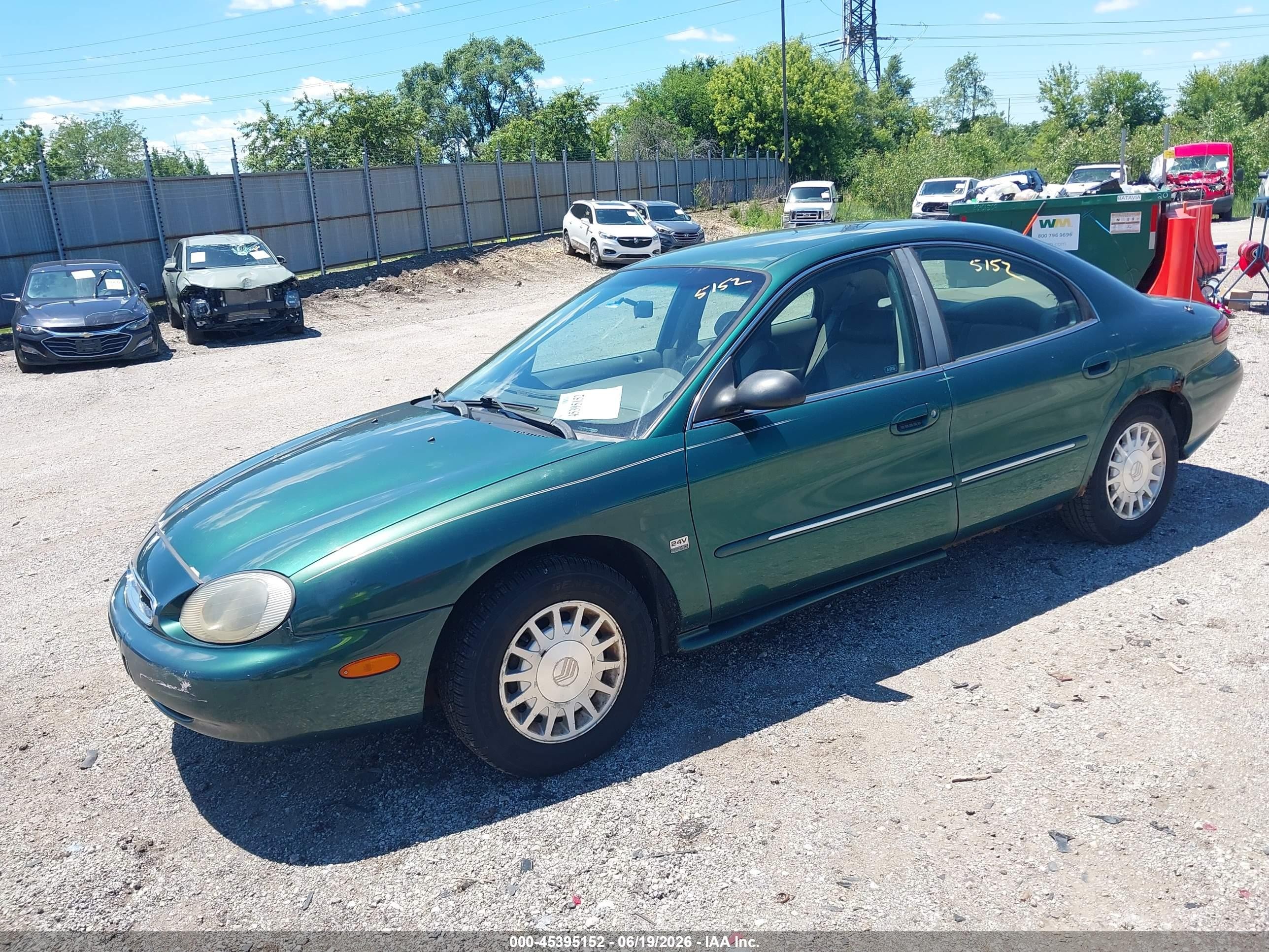 1999 Mercury Sable Ls Green vin: 1MEFM53S8XG658741