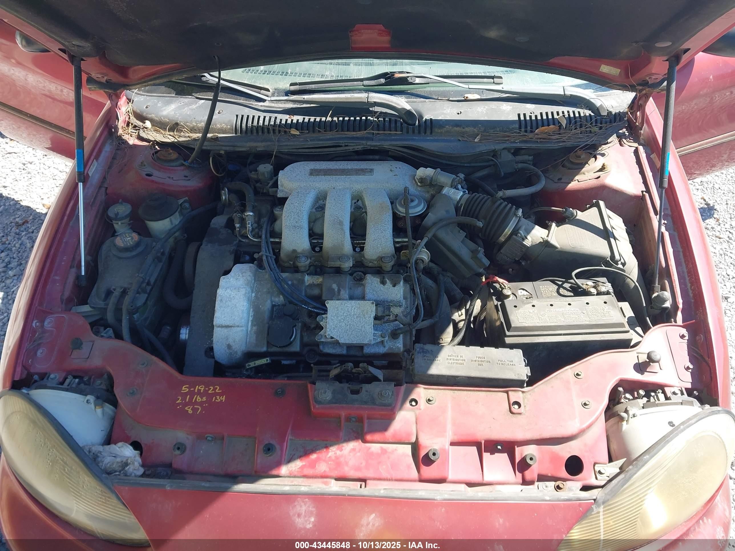 1998 Mercury Sable Ls Red vin: 1MEFM53SXWG634438