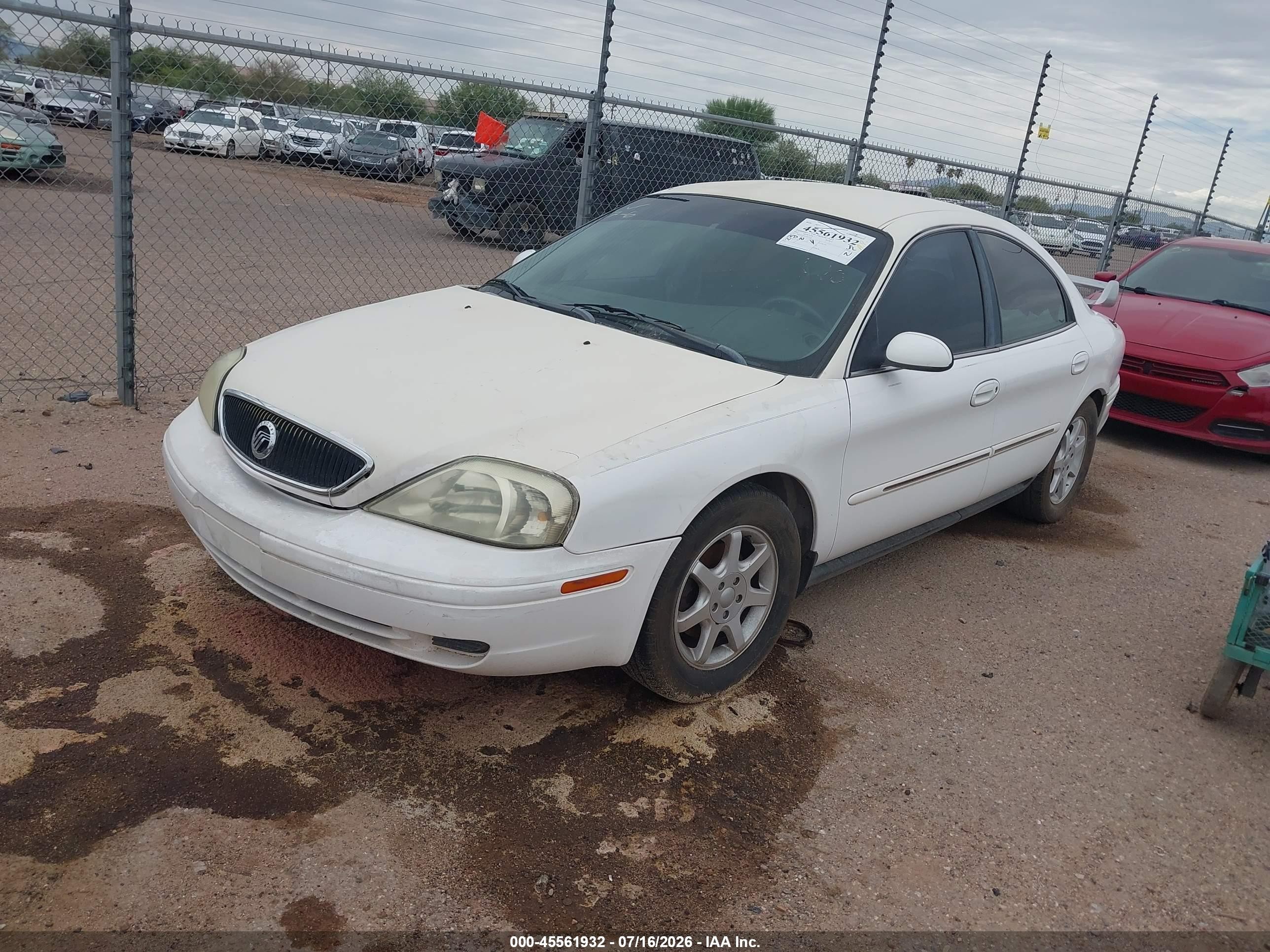 2001 Mercury Sable Ls White vin: 1MEFM53U61A625233