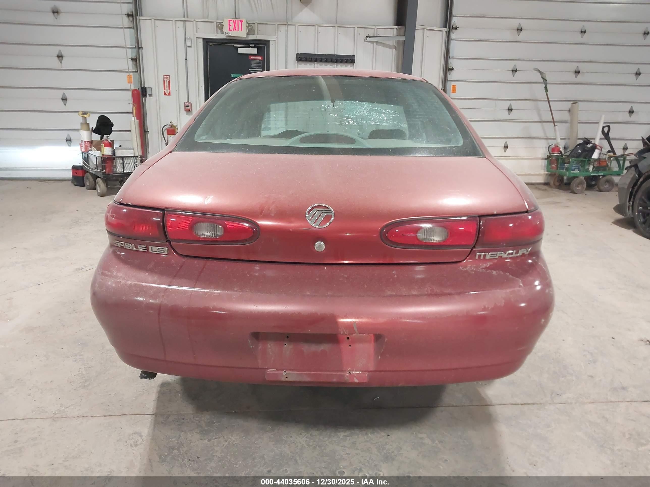 1999 Mercury Sable Ls Red vin: 1MEFM53U8XA616574