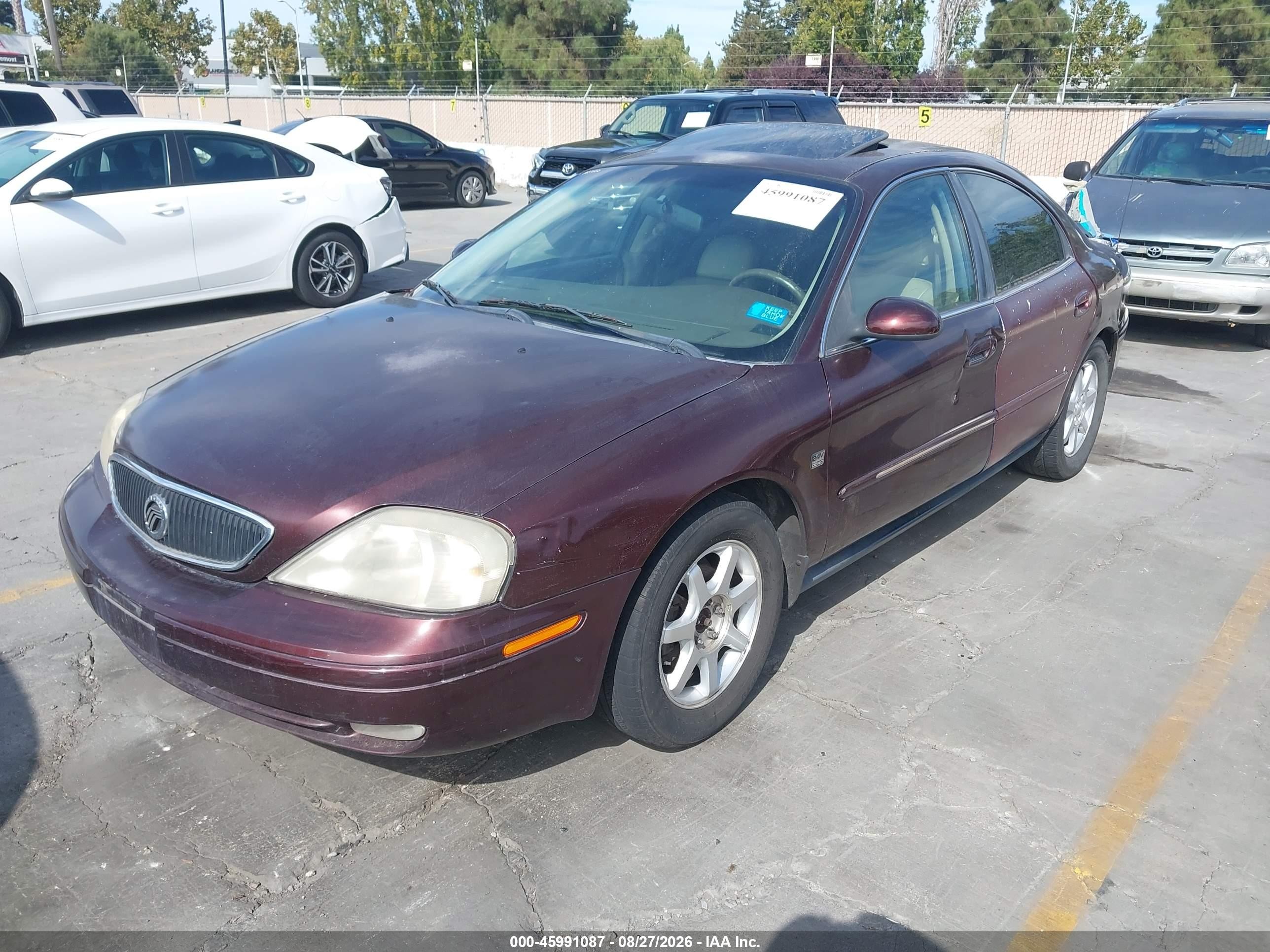 2000 Mercury Sable Ls Premium Burgundy vin: 1MEFM55S1YG640564