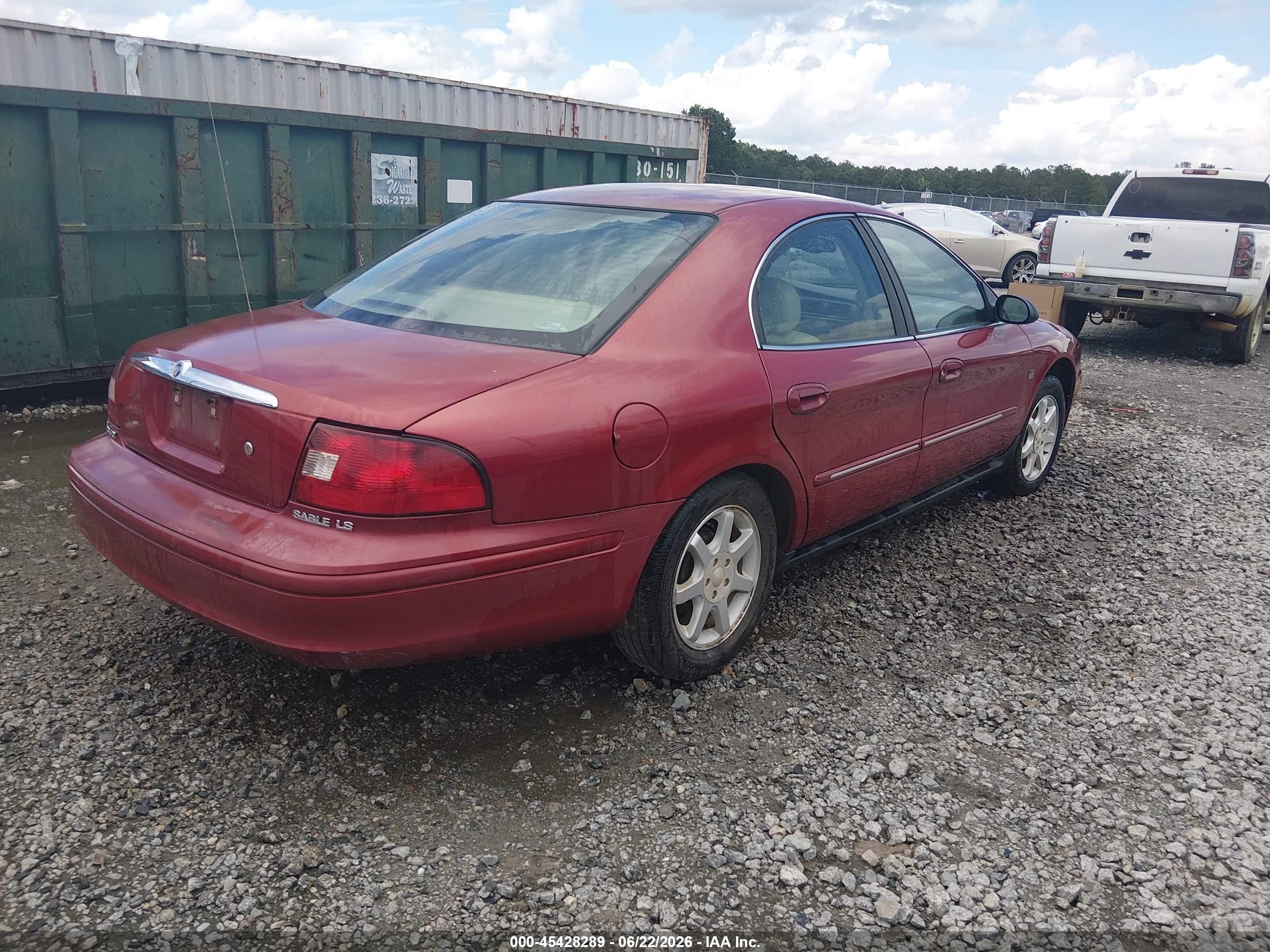 2002 Mercury Sable Ls Premium Red vin: 1MEFM55SX2G655247