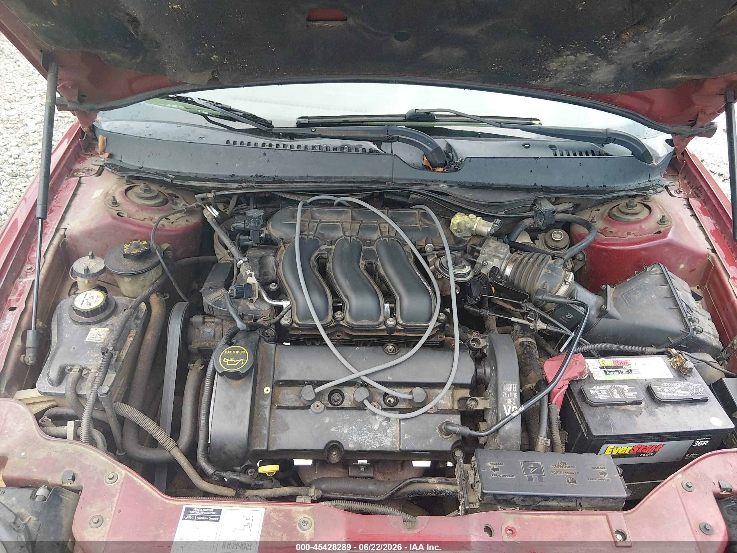 2002 Mercury Sable Ls Premium Red vin: 1MEFM55SX2G655247
