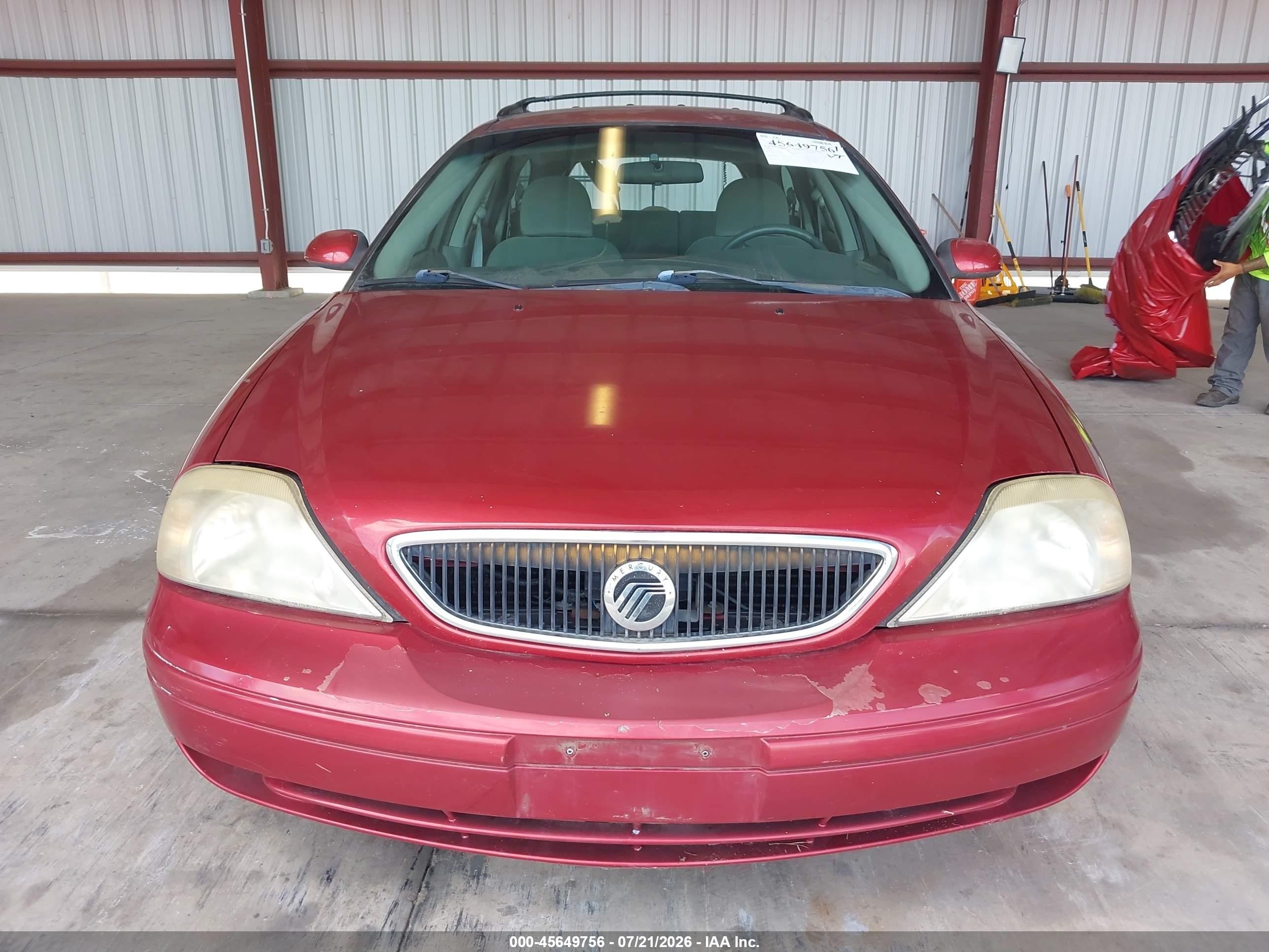 2000 Mercury Sable Gs Red vin: 1MEFM58U7YG621871
