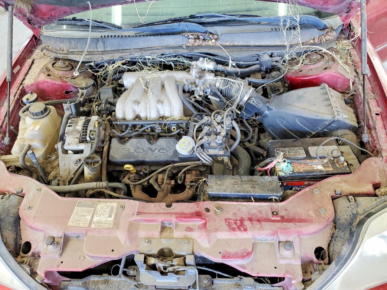 2000 Mercury Sable Gs Burgundy vin: 1MEFM58UXYG613912