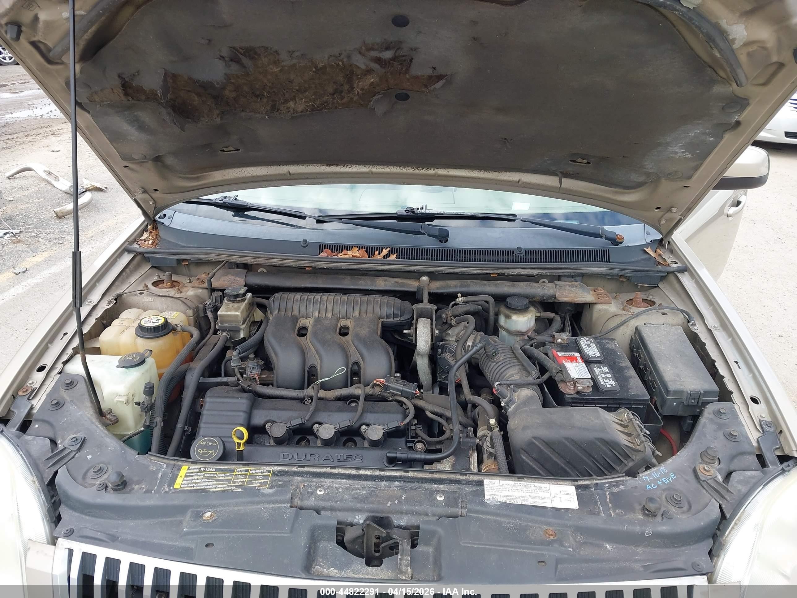 2006 Mercury Montego Luxury Золотой vin: 1MEHM40126G613081