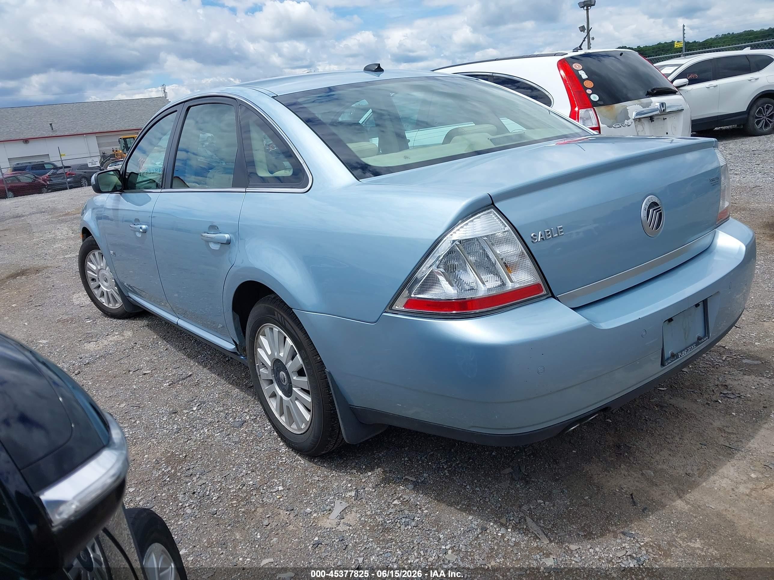 2008 Mercury Sable   Light Blue vin: 1MEHM40W18G615094