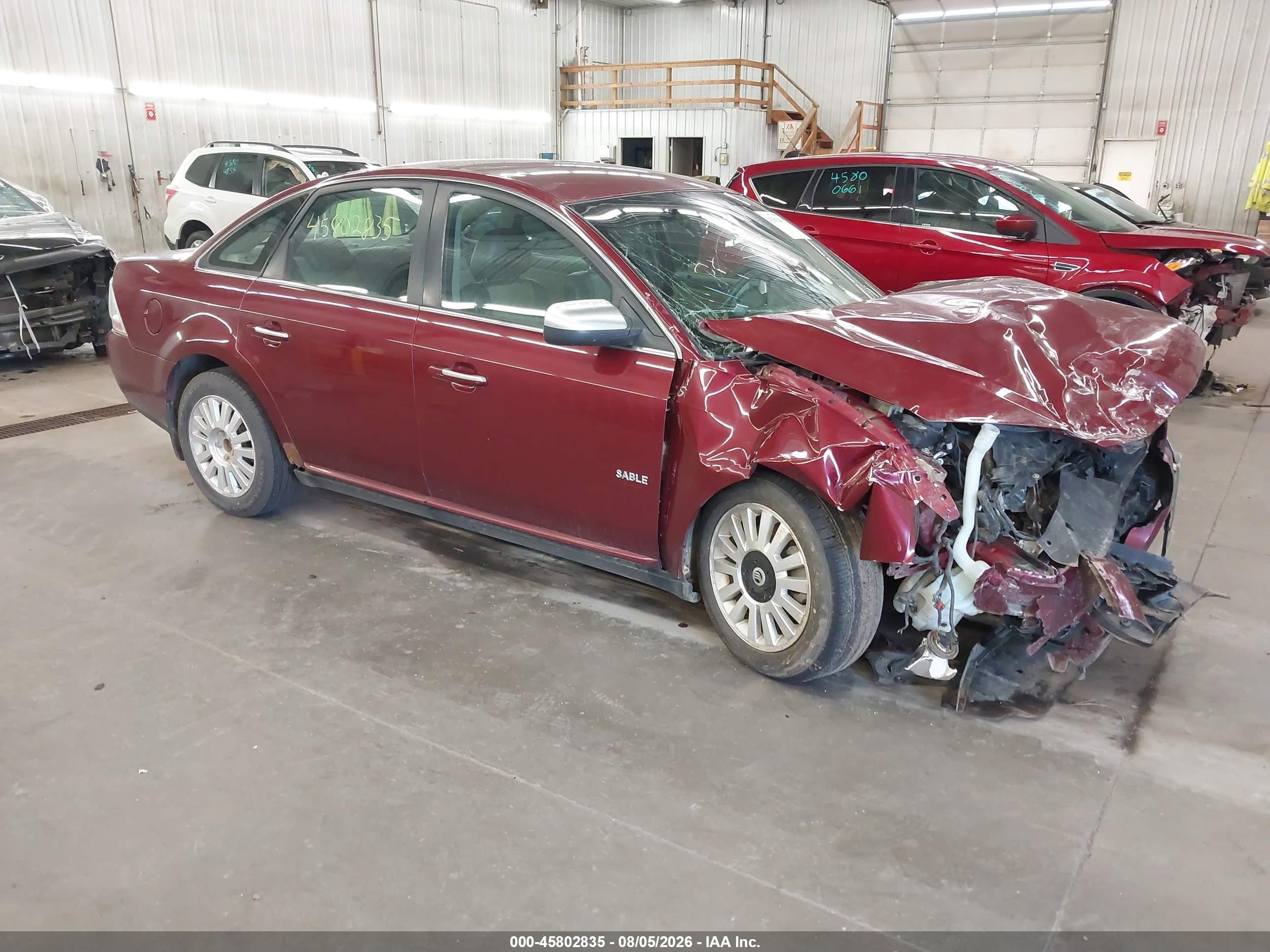 2008 Mercury Sable   Red vin: 1MEHM40W28G622605