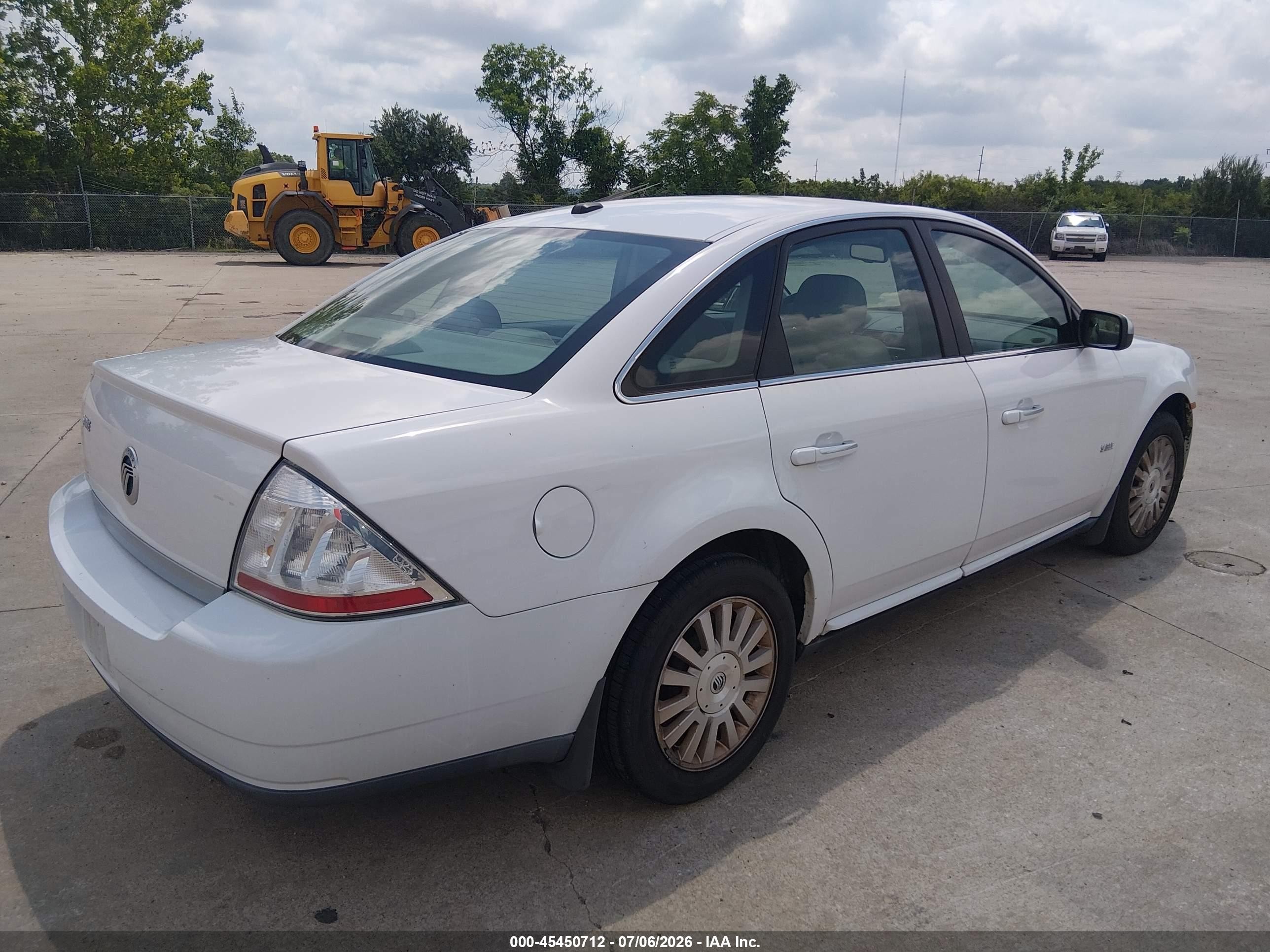 2008 Mercury Sable   Белый vin: 1MEHM40W28G624564